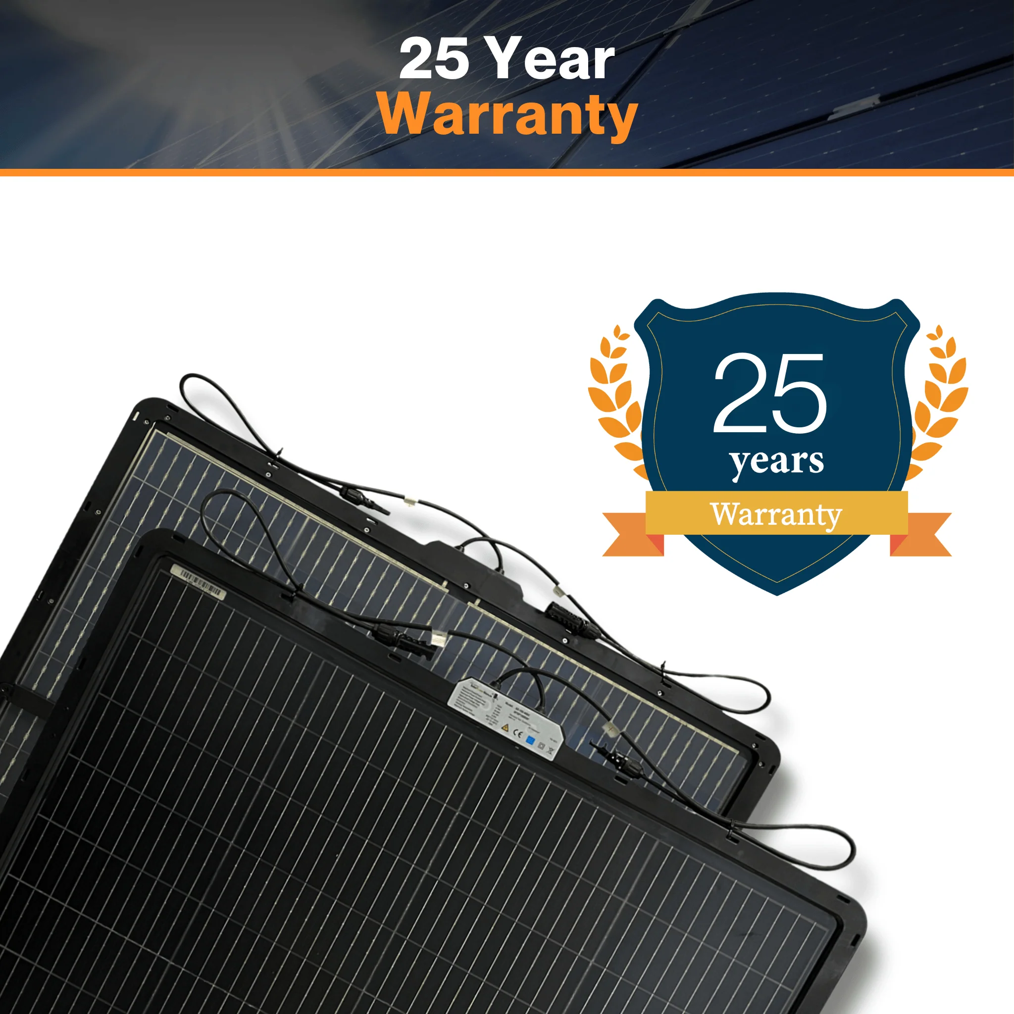 Maple Leaf 100W Balcony Semi-flexible Solar Panel - Bendable Lightweight With Bifacial Monocrystalline Solar Cells | With 10 Adjusting Belts - Image 3