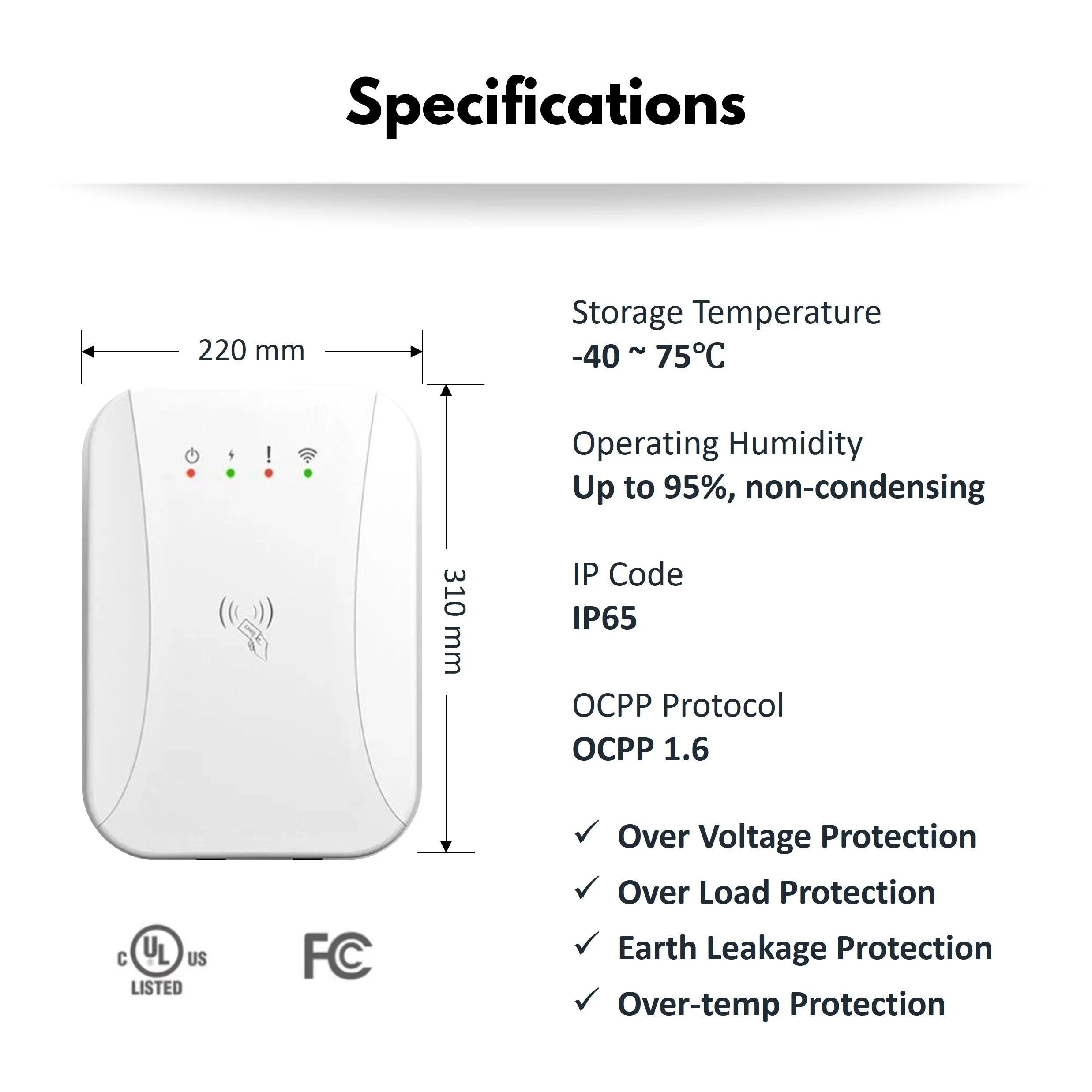 Level-2 Smart Electric Vehicle Charger - EV Car Charger 40Ah | Wi-Fi Enabled | 10Kw/40A 240V - Image 3