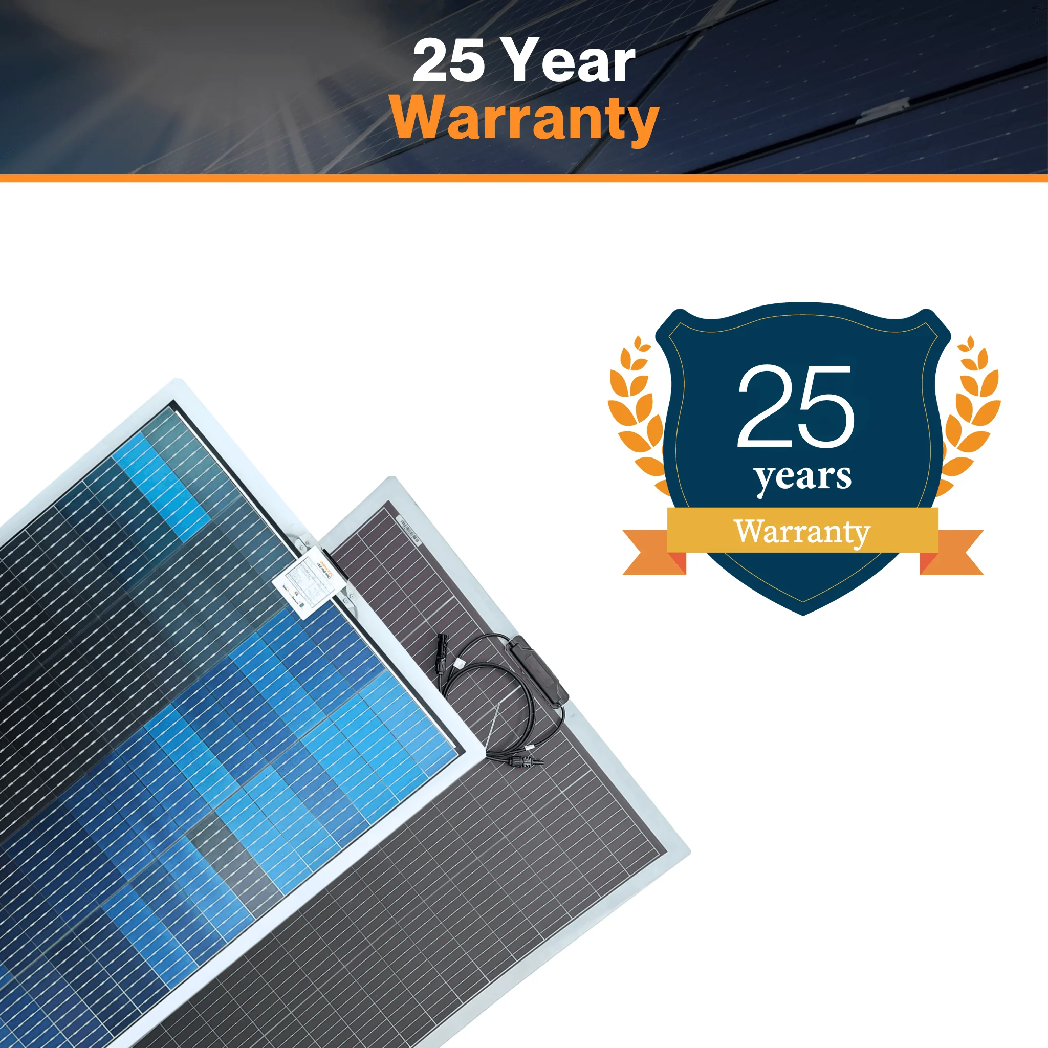 Maple Leaf 150W CPC Semi-flexible Solar Panel - Bendable Lightweight | Bi-facial CPC Cells | For Curve & Uneven Surface | W/ Waterproof Junction - Image 3