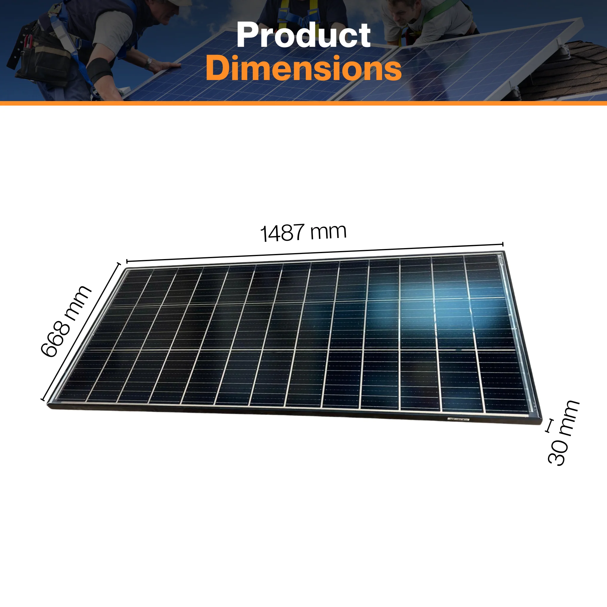Maple Leaf 200W Monocrystalline Solar Panel - Clear Glass| Handle Up to 5400Pa Snow Load | Aluminum Frame | IP67 Rated Junction Box - Image 2