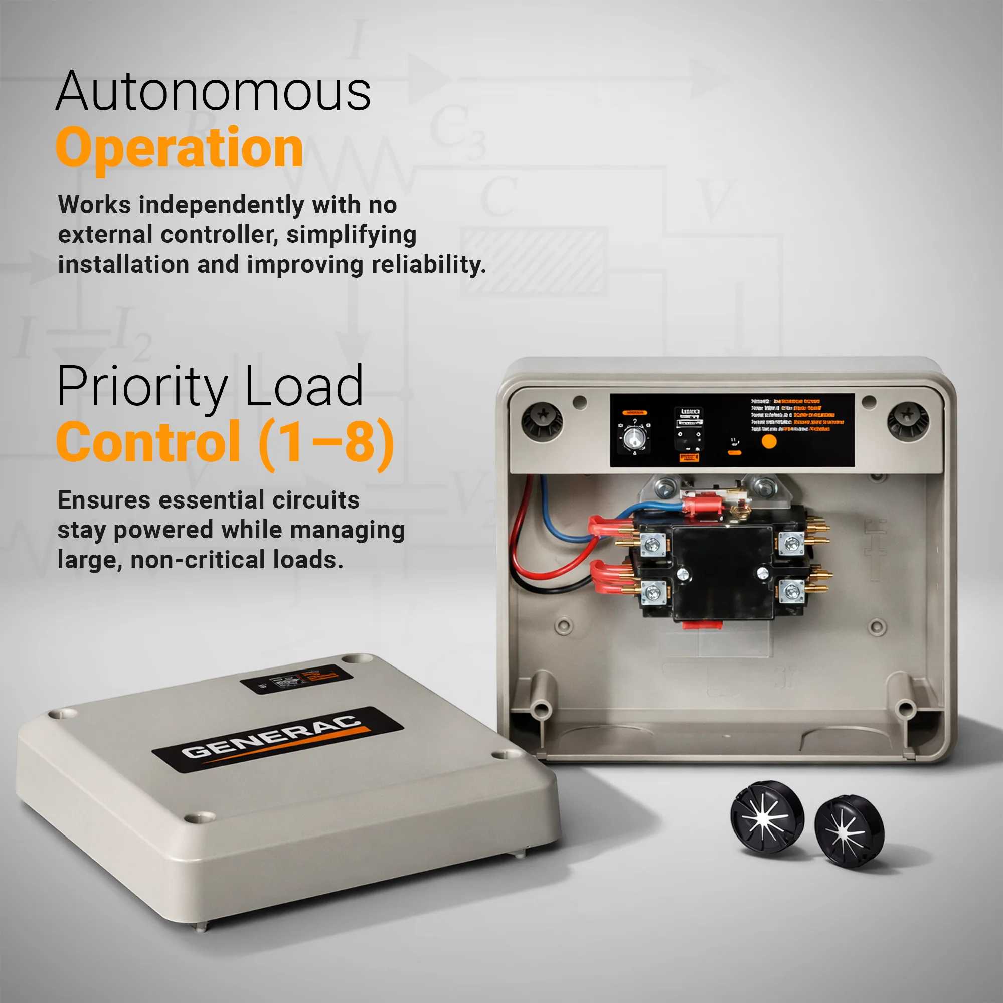 Generac 7000-1 Load Manager 50A | Smart Automatic Load Shedding Module | 240V, 2-Pole, NEMA 3R | Frequency-Based Load Management | Priority Load Control | 50/60 Hz | For Generac Standby Generators & PWRcell™ ESS - Image 4