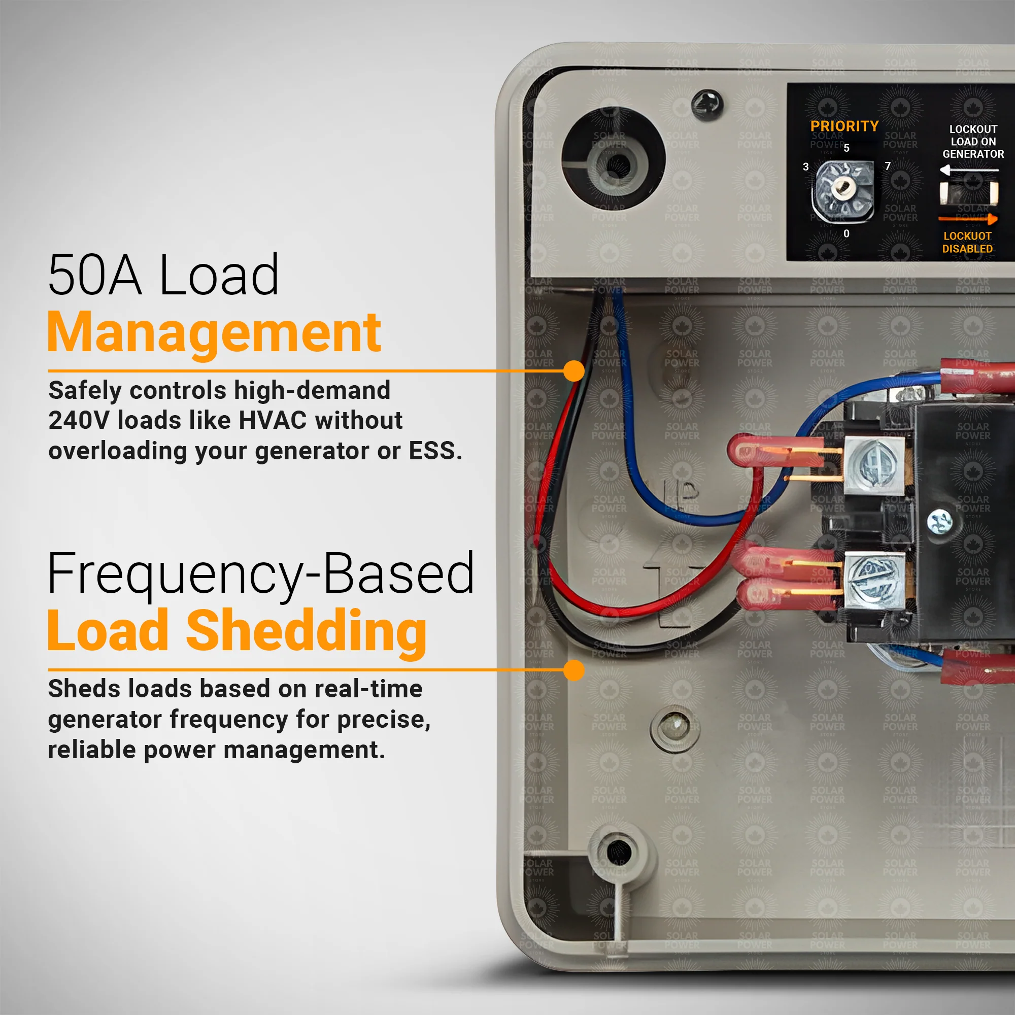 Generac 7000-1 Load Manager 50A | Smart Automatic Load Shedding Module | 240V, 2-Pole, NEMA 3R | Frequency-Based Load Management | Priority Load Control | 50/60 Hz | For Generac Standby Generators & PWRcell™ ESS - Image 6
