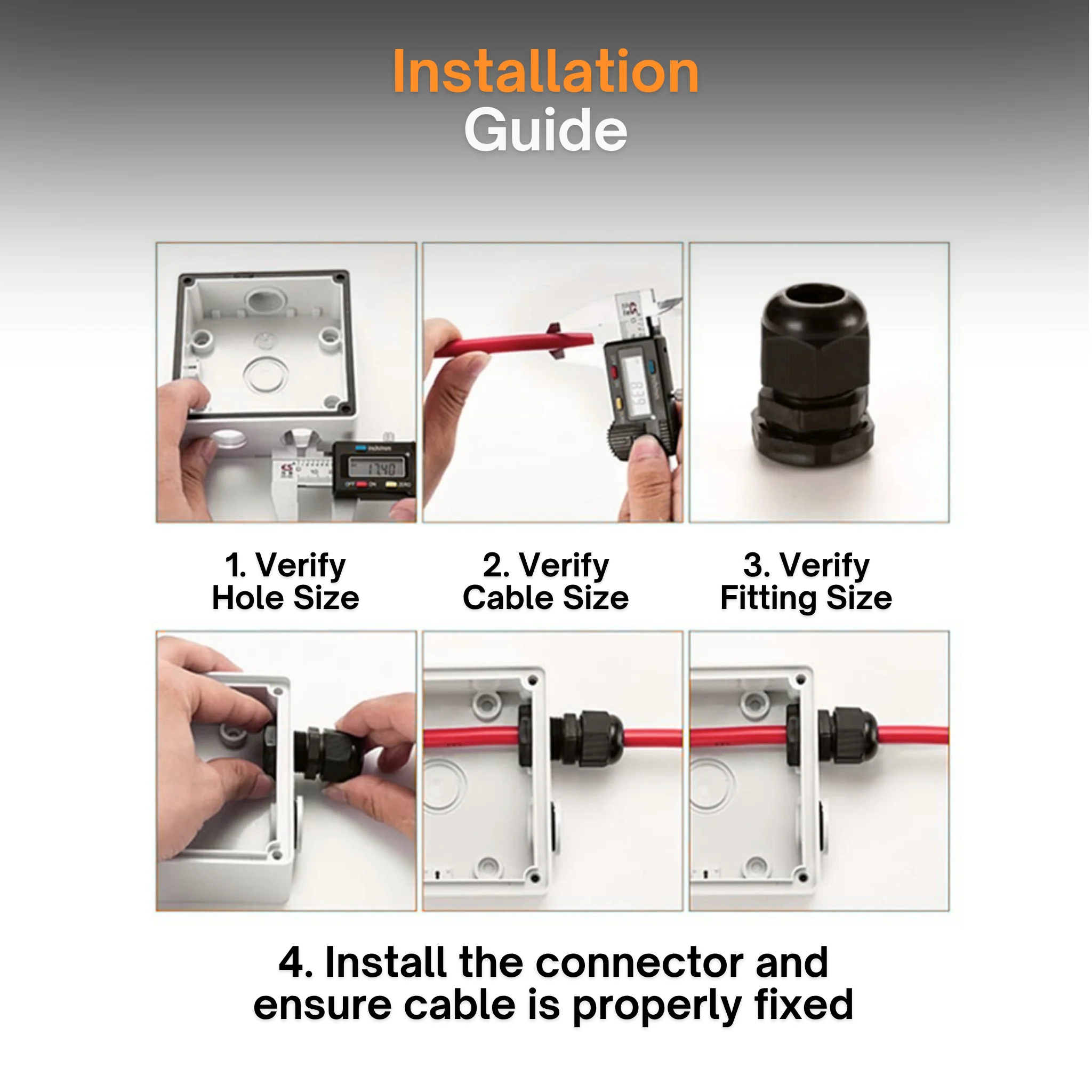Waterproof Cable Gland Fittings for Solar Panels – NPT Thread, IP68, Weatherproof Wire Connectors for Junction Boxes, Inverters, Outdoor Electrical Enclosures - Image 5