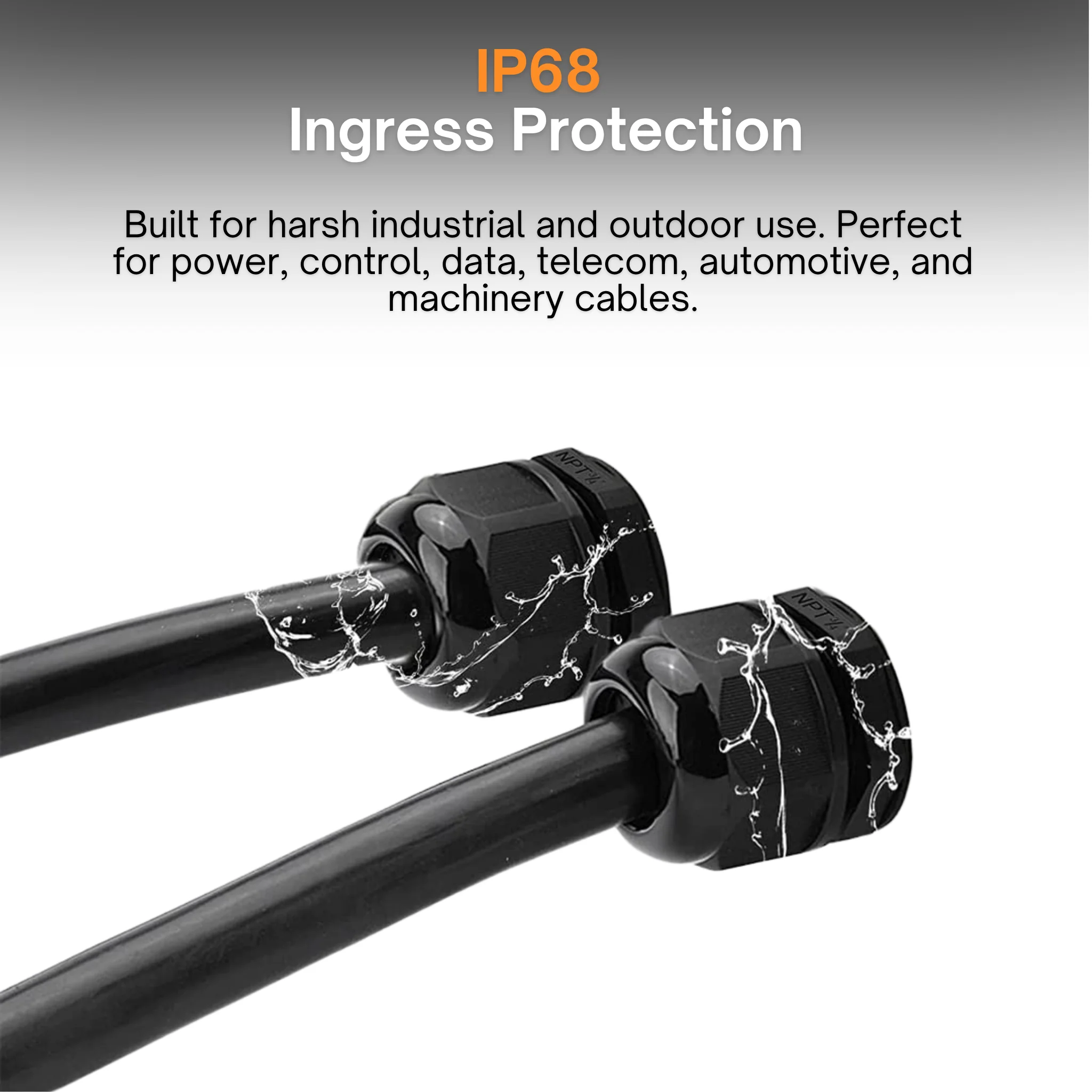 Waterproof Cable Gland Fittings for Solar Panels – NPT Thread, IP68, Weatherproof Wire Connectors for Junction Boxes, Inverters, Outdoor Electrical Enclosures - Image 6