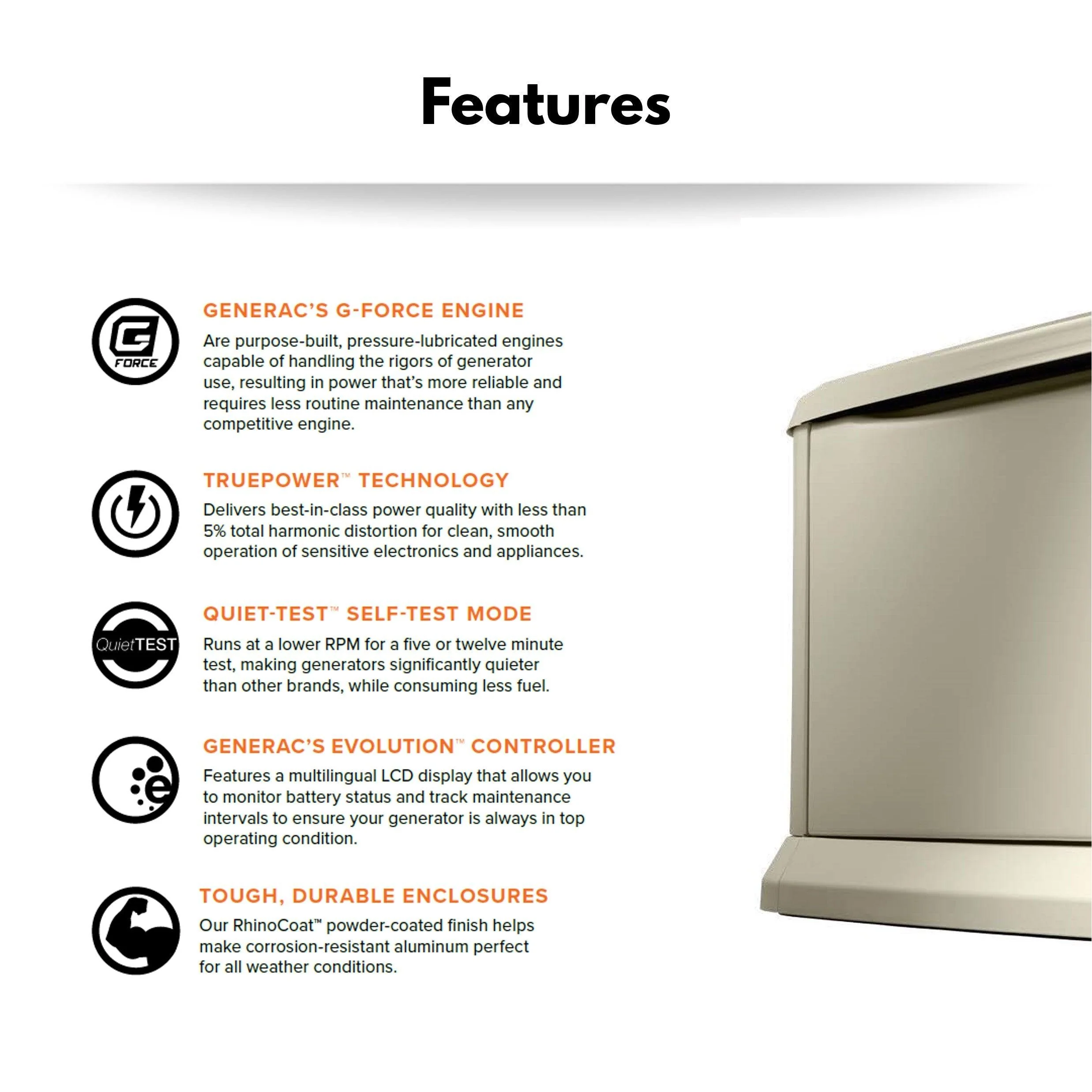 Generac 18 KW Home Generator - With Or Without 100 Amp | 16-Circuit Transfer Switch | 100 Amp - Image 5