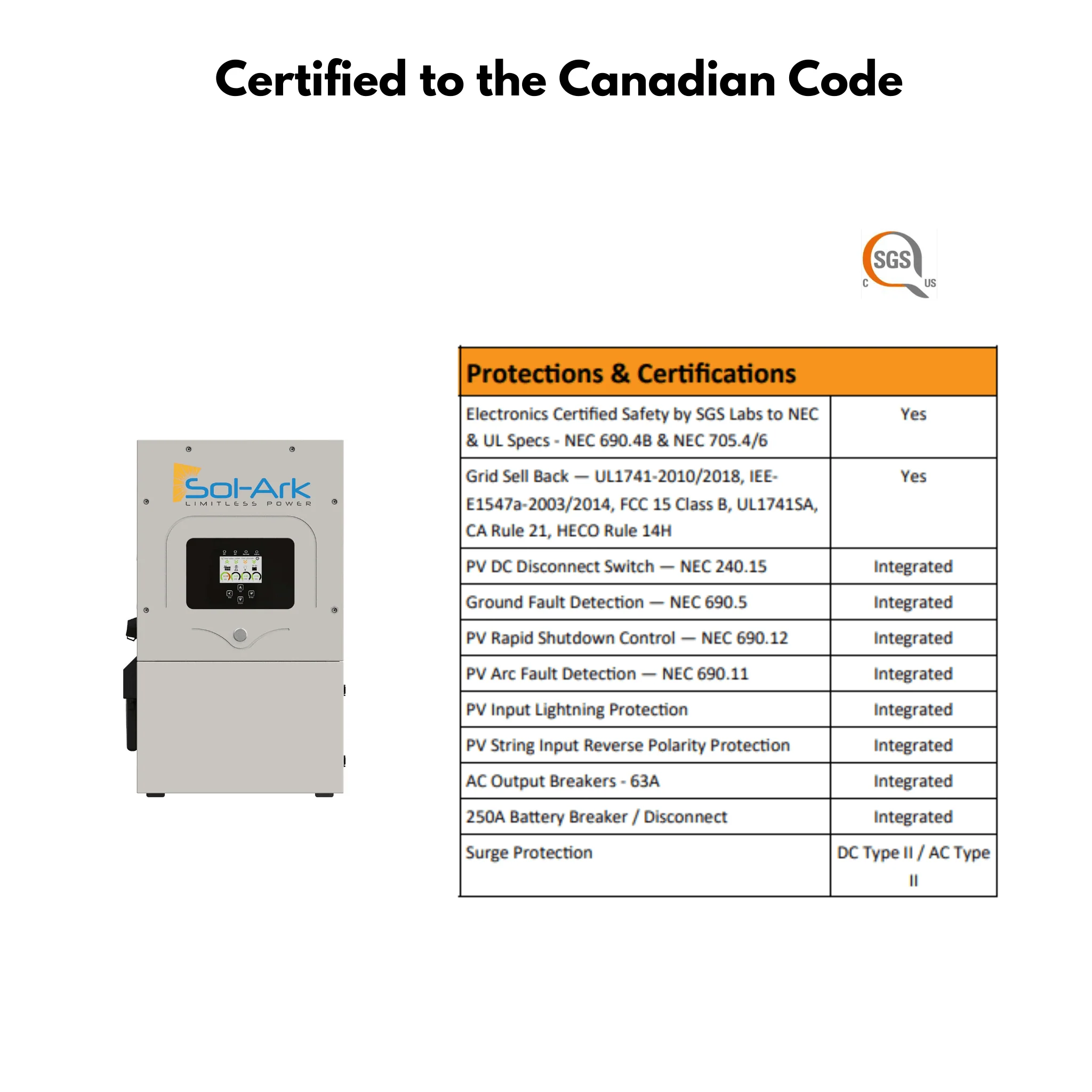 Sol-Ark 12K Hybrid Inverter -  All In One Inverter | W/ Max PV Of 13000w - Image 5