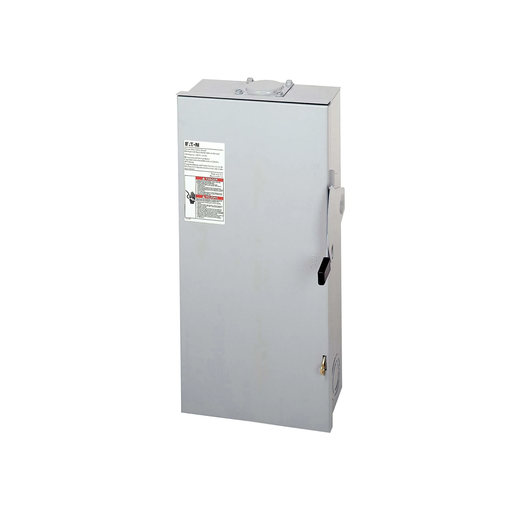 AC Disconnect Switch | 60A, 100A,200A | Eaton General Duty Cartridge Fuse Safety Switch - NEMA 3R Enclosure | Painted Galvanized Steel | Fusible With Neutral | Class H Fuse | UL Listed - Image 12