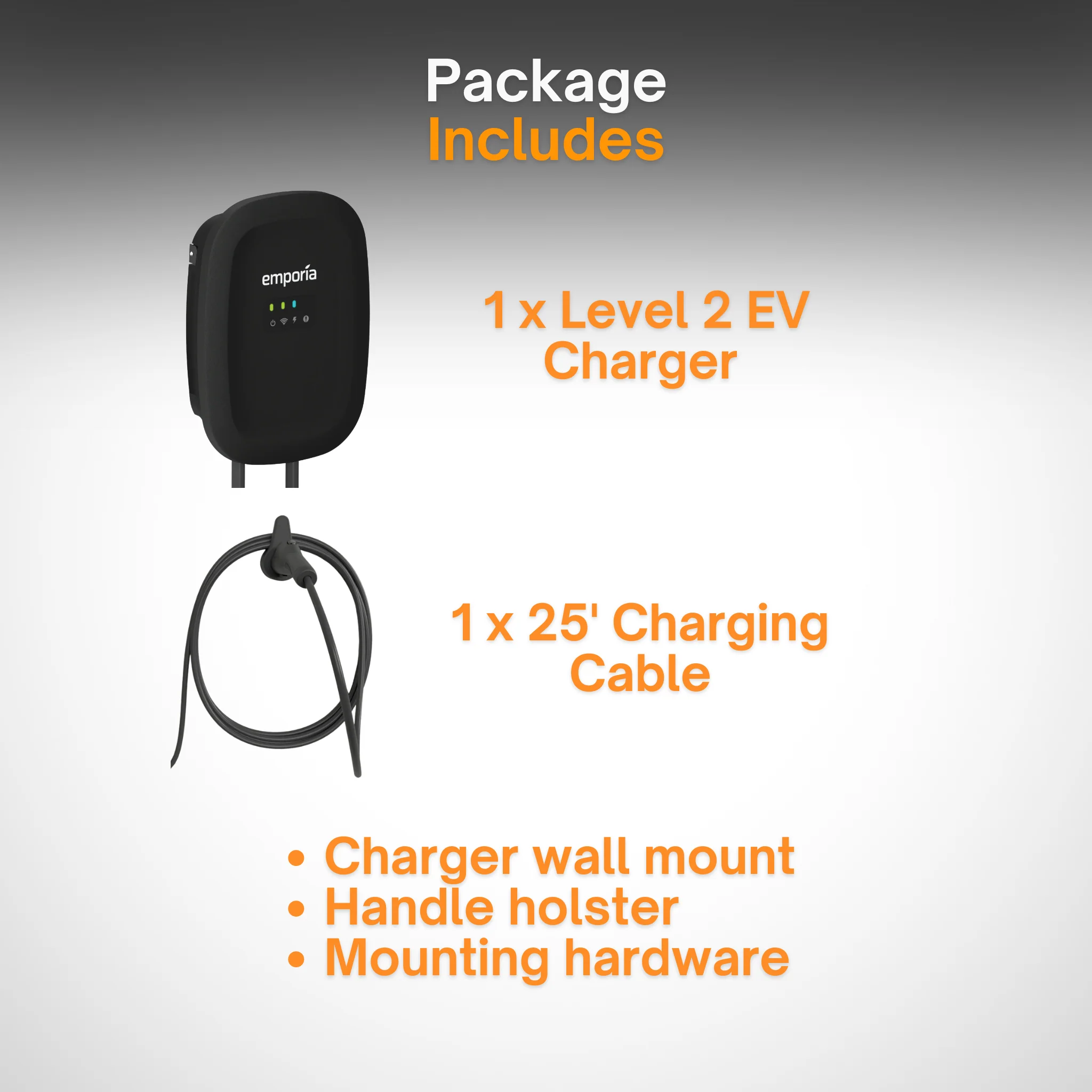 Emporia Classic Level 2 EV Charger – Fast Home EV Charging Station | 240V Smart EV Charger | Indoor/Outdoor | NEMA 14-50 / Hardwired | J1772 & Tesla Compatible | 40-48A - Image 4