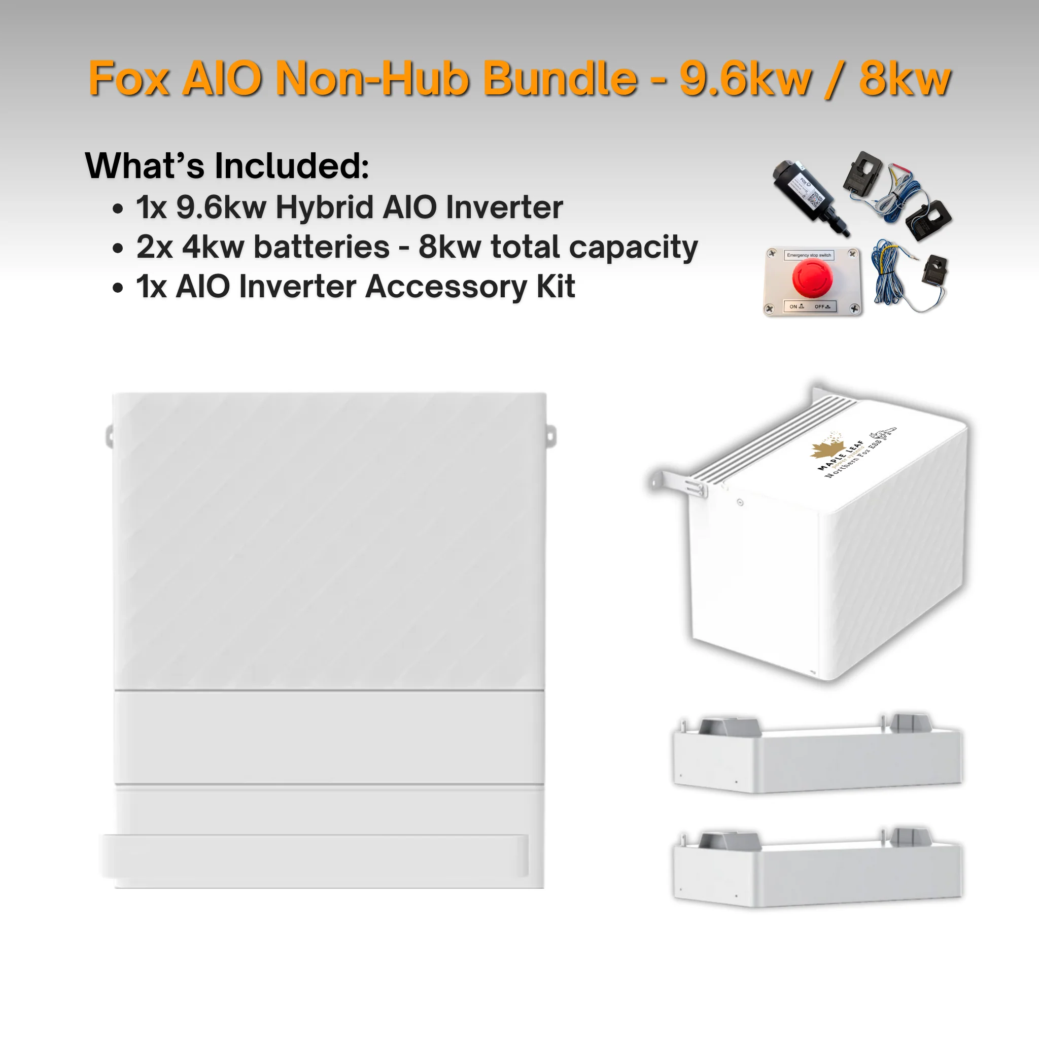 Maple Leaf Northern Fox AIO FLEX Hybrid Solar Inverter & Modular Battery Kits | 9.6kW or 11.4kW Inverter | 8kW to 28kW Expandable Energy Storage System | Optional Fox ESS Hub G2 Smart Energy Management - Image 19