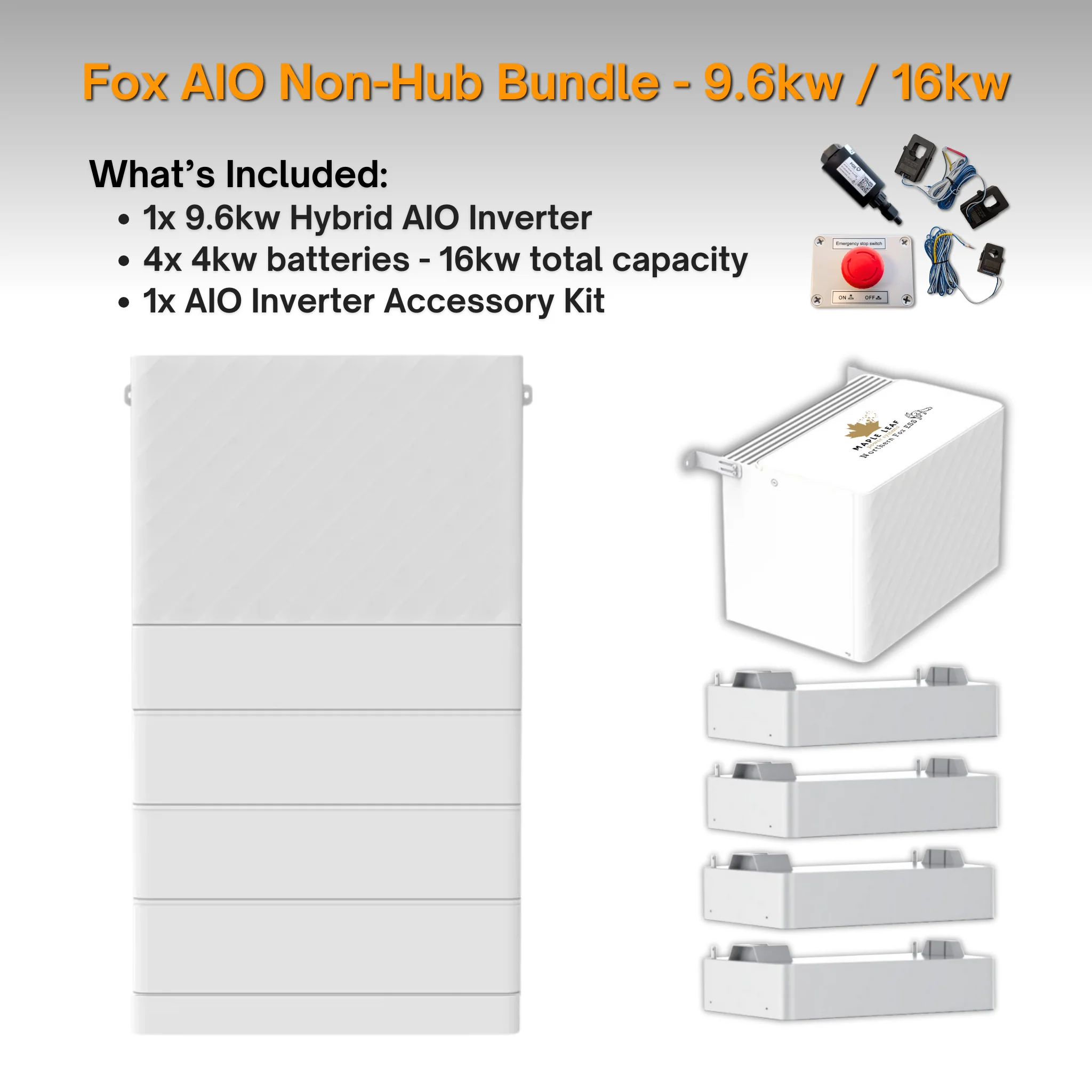 Maple Leaf Northern Fox AIO FLEX Hybrid Solar Inverter & Modular Battery Kits | 9.6kW or 11.4kW Inverter | 8kW to 28kW Expandable Energy Storage System | Optional Fox ESS Hub G2 Smart Energy Management - Image 21