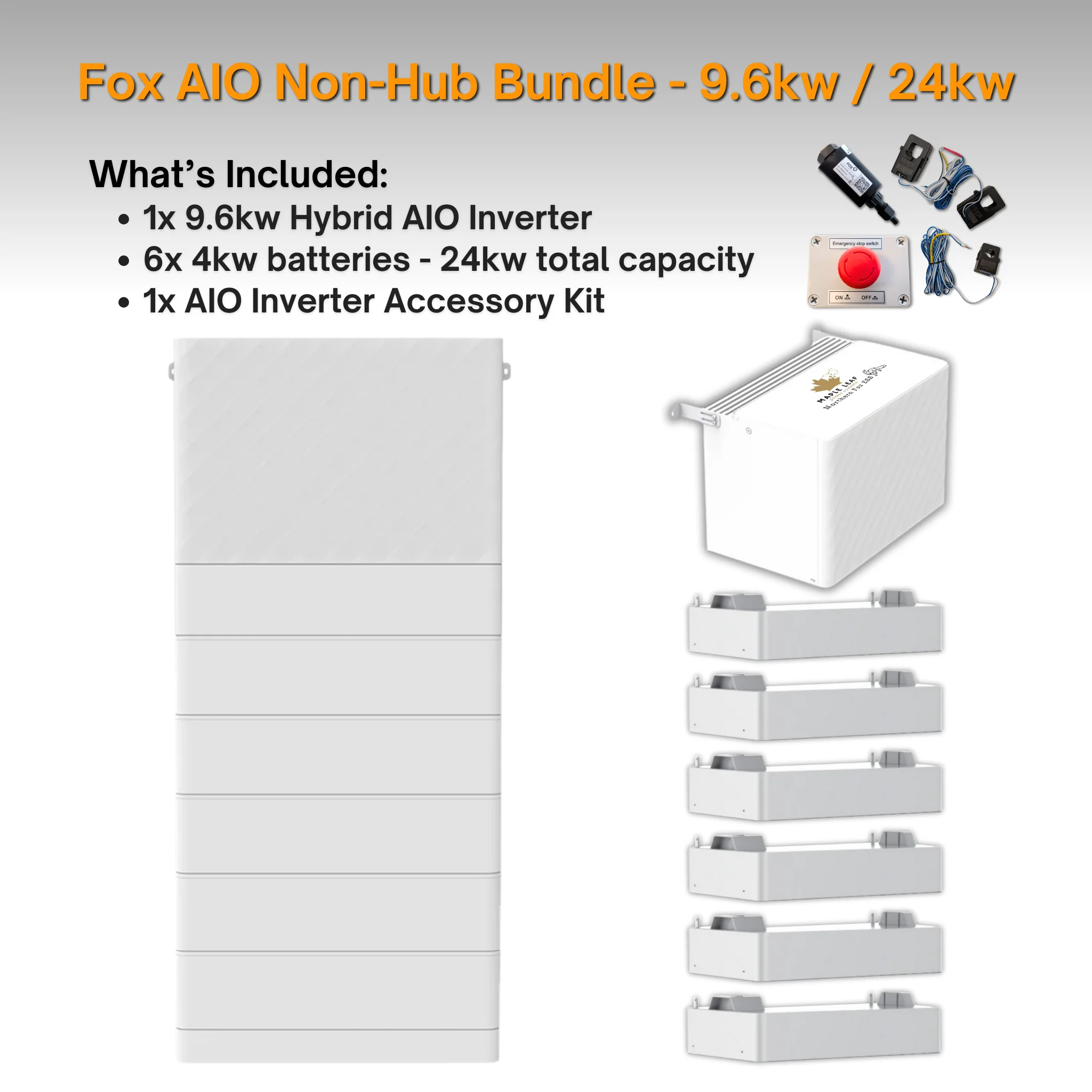 Maple Leaf Northern Fox AIO FLEX Hybrid Solar Inverter & Modular Battery Kits | 9.6kW or 11.4kW Inverter | 8kW to 28kW Expandable Energy Storage System | Optional Fox ESS Hub G2 Smart Energy Management - Image 23