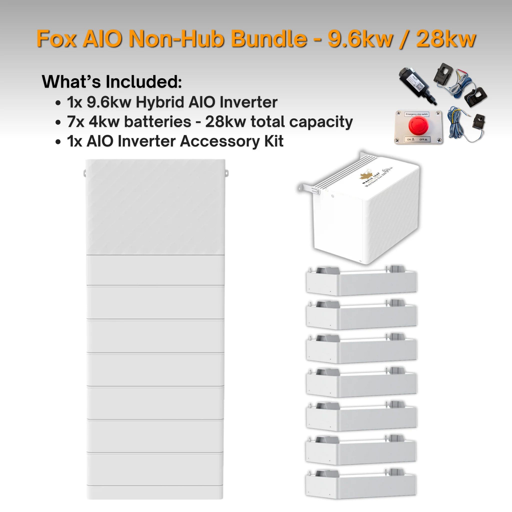 Maple Leaf Northern Fox AIO FLEX Hybrid Solar Inverter & Modular Battery Kits | 9.6kW or 11.4kW Inverter | 8kW to 28kW Expandable Energy Storage System | Optional Fox ESS Hub G2 Smart Energy Management - Image 24