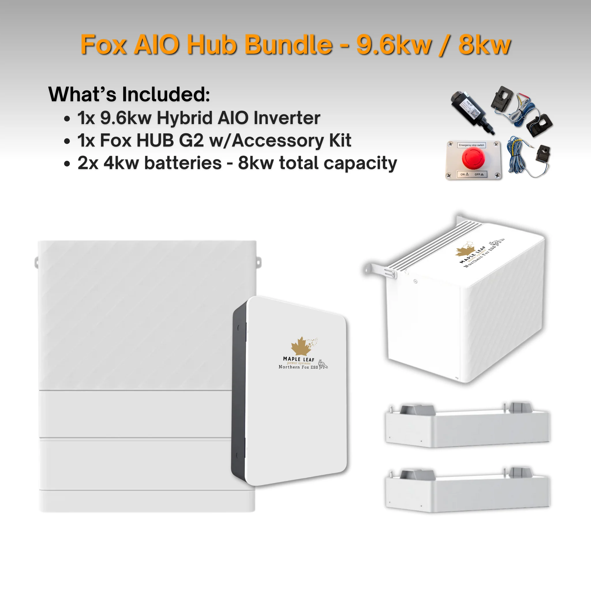 Maple Leaf Northern Fox AIO FLEX Hybrid Solar Inverter & Modular Battery Kits | 9.6kW or 11.4kW Inverter | 8kW to 28kW Expandable Energy Storage System | Optional Fox ESS Hub G2 Smart Energy Management - Image 25