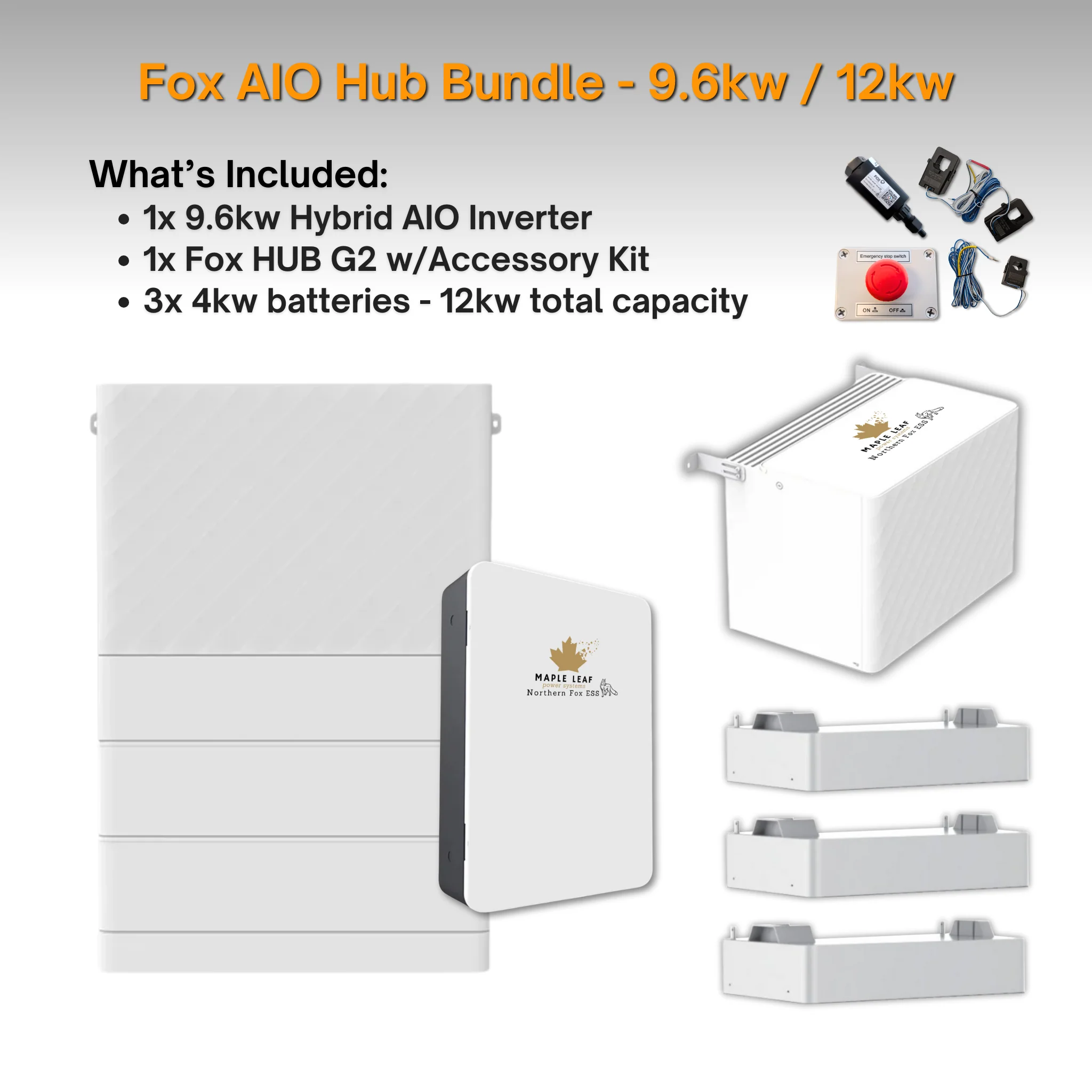 Maple Leaf Northern Fox AIO FLEX Hybrid Solar Inverter & Modular Battery Kits | 9.6kW or 11.4kW Inverter | 8kW to 28kW Expandable Energy Storage System | Optional Fox ESS Hub G2 Smart Energy Management - Image 26