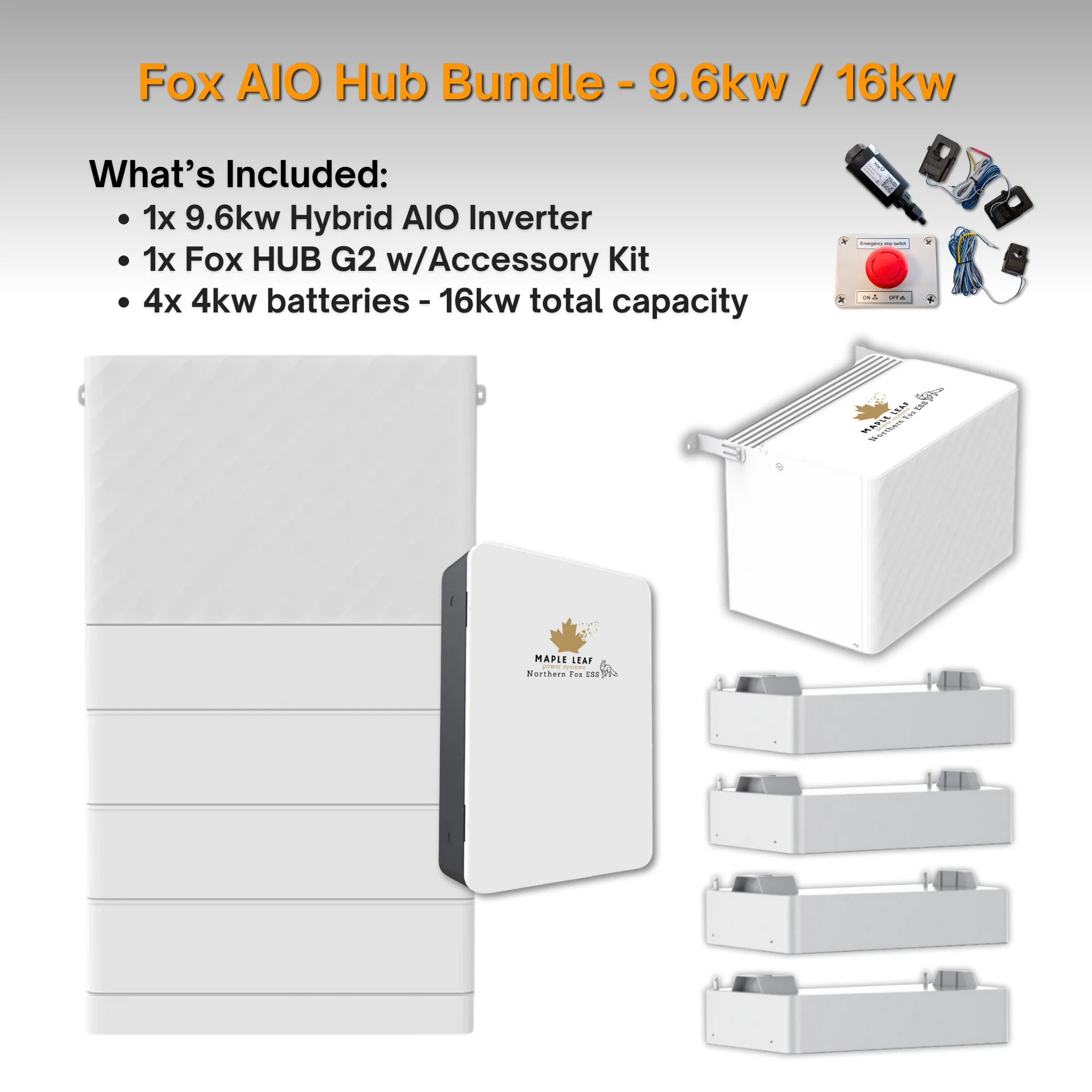 Maple Leaf Northern Fox AIO FLEX Hybrid Solar Inverter & Modular Battery Kits | 9.6kW or 11.4kW Inverter | 8kW to 28kW Expandable Energy Storage System | Optional Fox ESS Hub G2 Smart Energy Management - Image 27