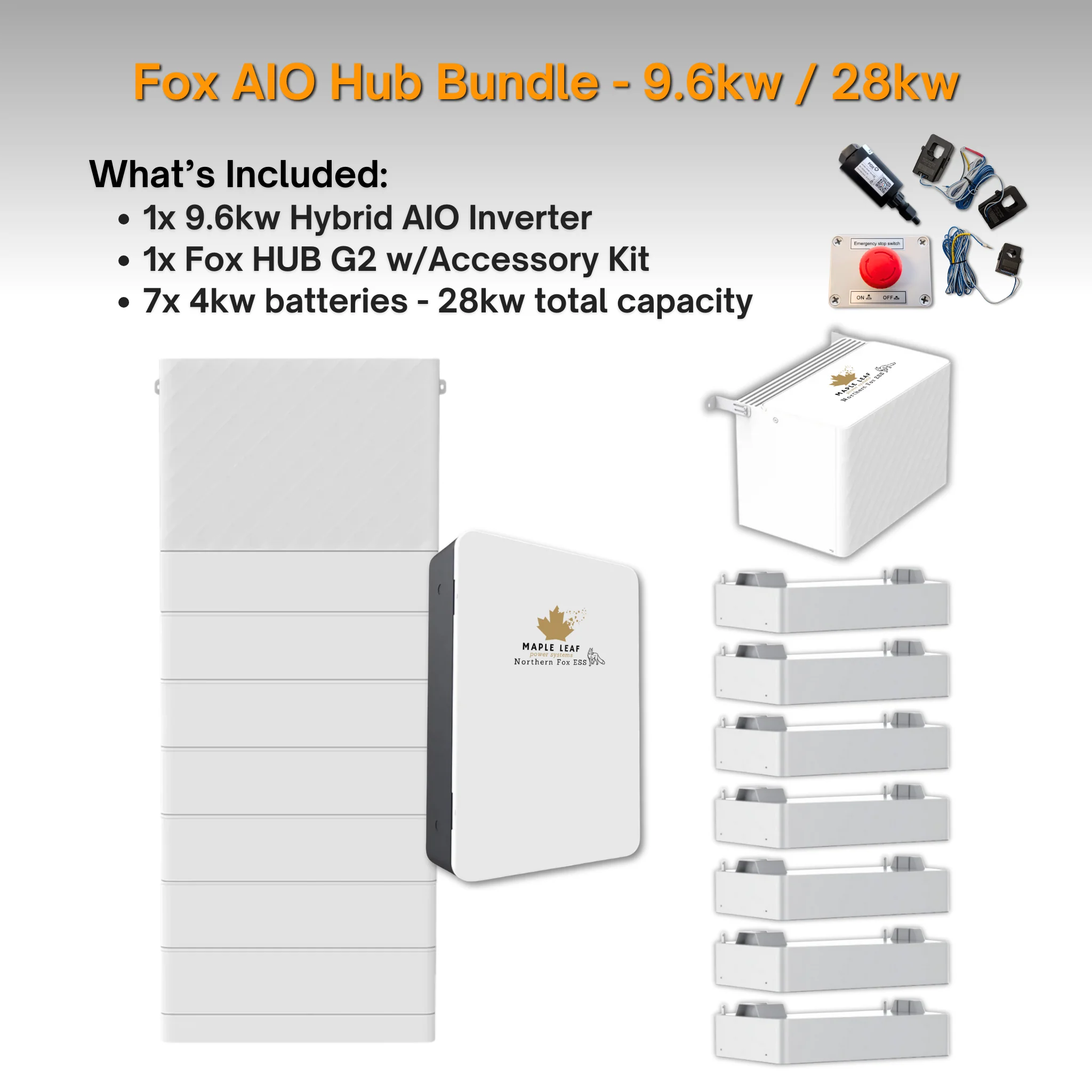 Maple Leaf Northern Fox AIO FLEX Hybrid Solar Inverter & Modular Battery Kits | 9.6kW or 11.4kW Inverter | 8kW to 28kW Expandable Energy Storage System | Optional Fox ESS Hub G2 Smart Energy Management - Image 30