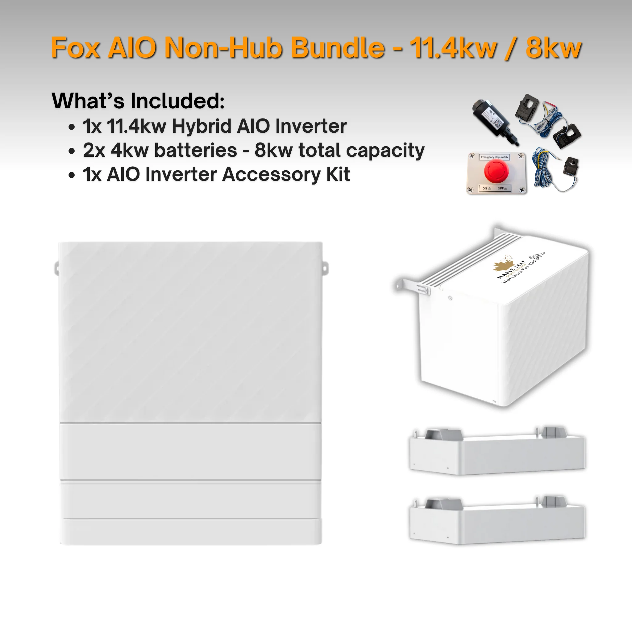 Maple Leaf Northern Fox AIO FLEX Hybrid Solar Inverter & Modular Battery Kits | 9.6kW or 11.4kW Inverter | 8kW to 28kW Expandable Energy Storage System | Optional Fox ESS Hub G2 Smart Energy Management - Image 31