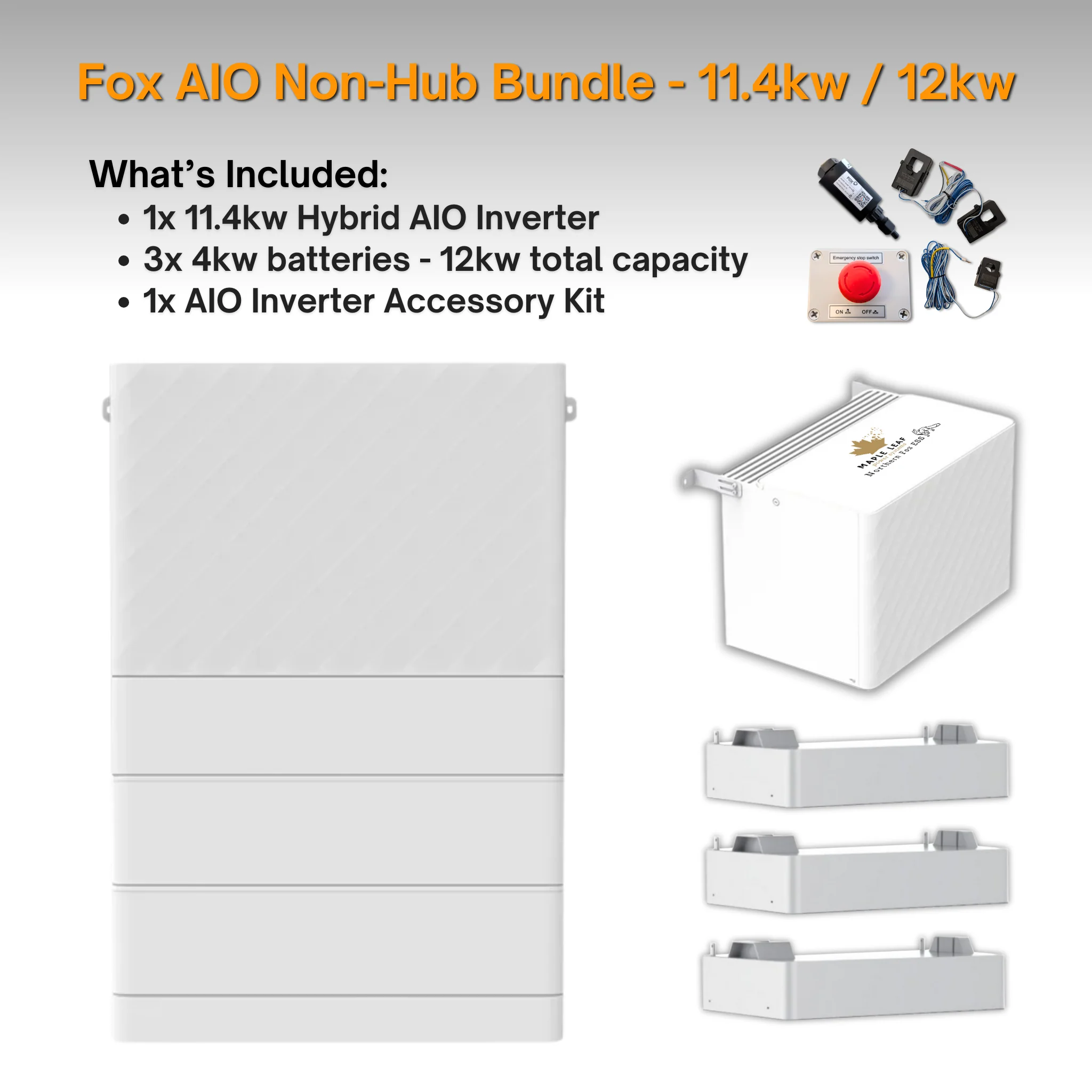 Maple Leaf Northern Fox AIO FLEX Hybrid Solar Inverter & Modular Battery Kits | 9.6kW or 11.4kW Inverter | 8kW to 28kW Expandable Energy Storage System | Optional Fox ESS Hub G2 Smart Energy Management - Image 32