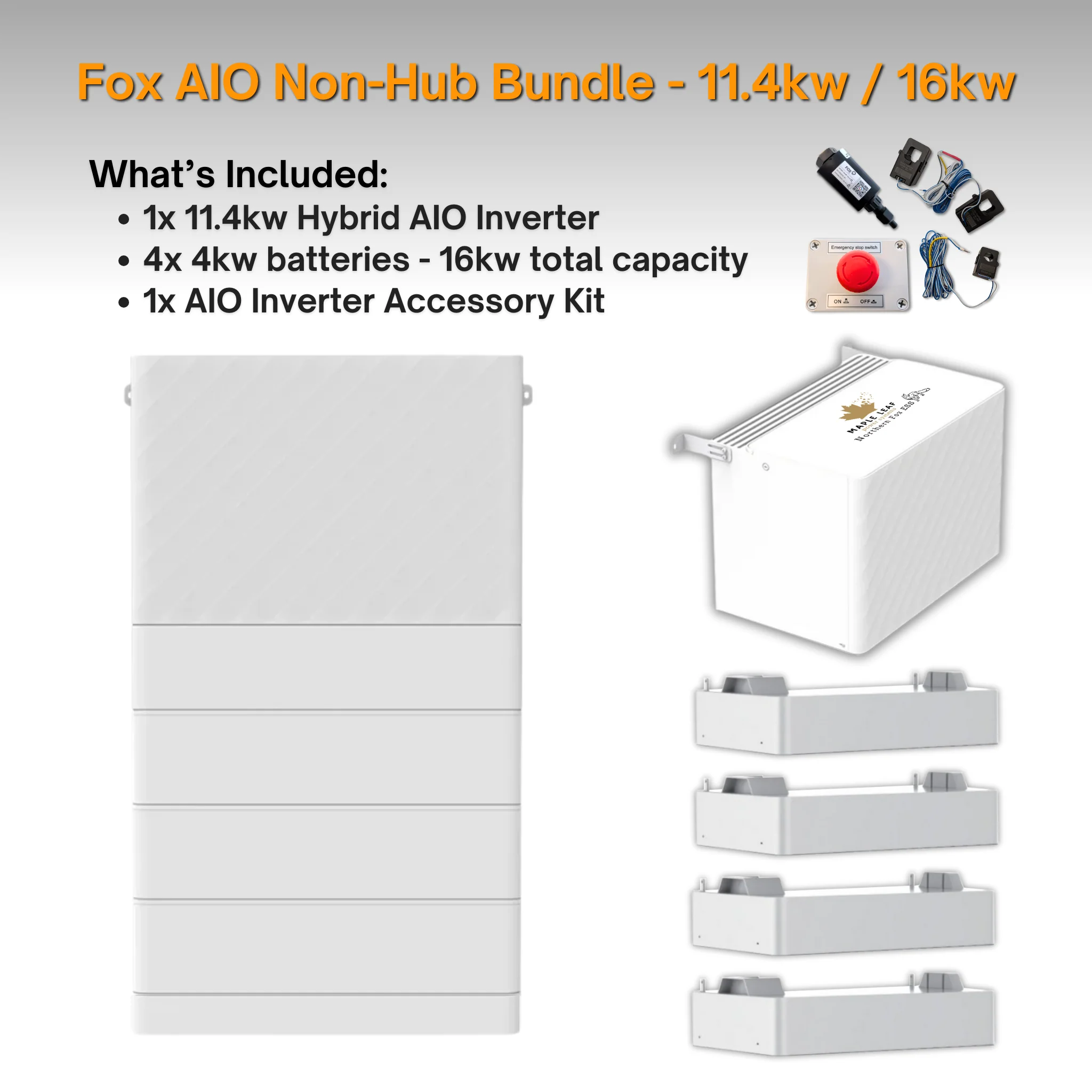 Maple Leaf Northern Fox AIO FLEX Hybrid Solar Inverter & Modular Battery Kits | 9.6kW or 11.4kW Inverter | 8kW to 28kW Expandable Energy Storage System | Optional Fox ESS Hub G2 Smart Energy Management - Image 33