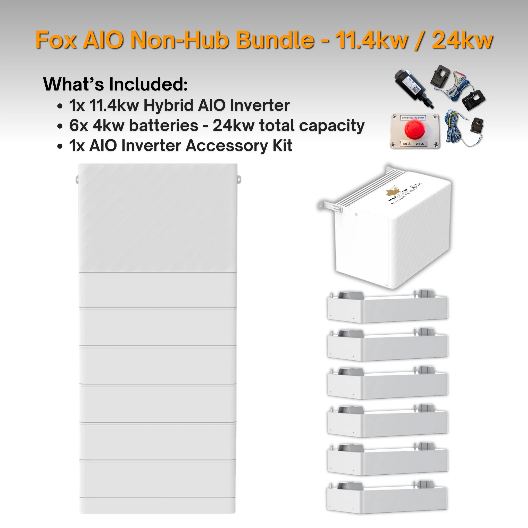 Maple Leaf Northern Fox AIO FLEX Hybrid Solar Inverter & Modular Battery Kits | 9.6kW or 11.4kW Inverter | 8kW to 28kW Expandable Energy Storage System | Optional Fox ESS Hub G2 Smart Energy Management - Image 35