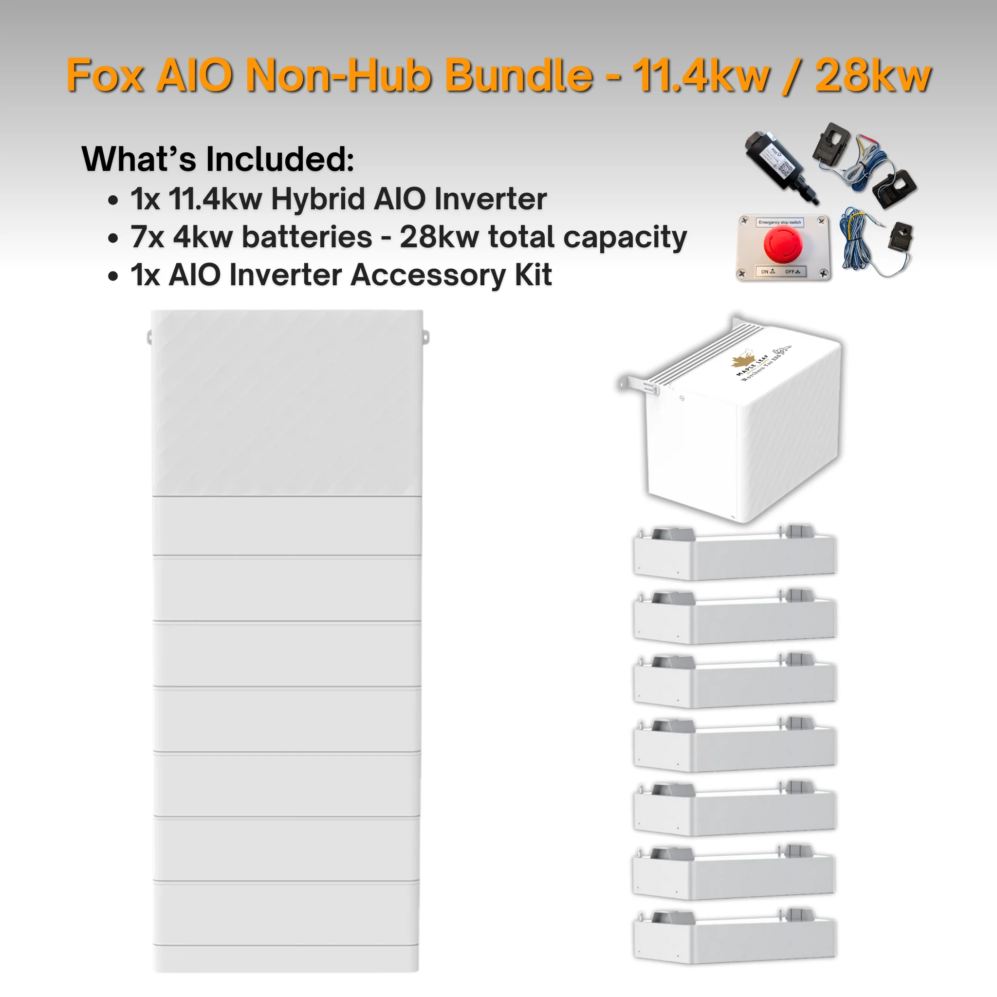 Maple Leaf Northern Fox AIO FLEX Hybrid Solar Inverter & Modular Battery Kits | 9.6kW or 11.4kW Inverter | 8kW to 28kW Expandable Energy Storage System | Optional Fox ESS Hub G2 Smart Energy Management - Image 36