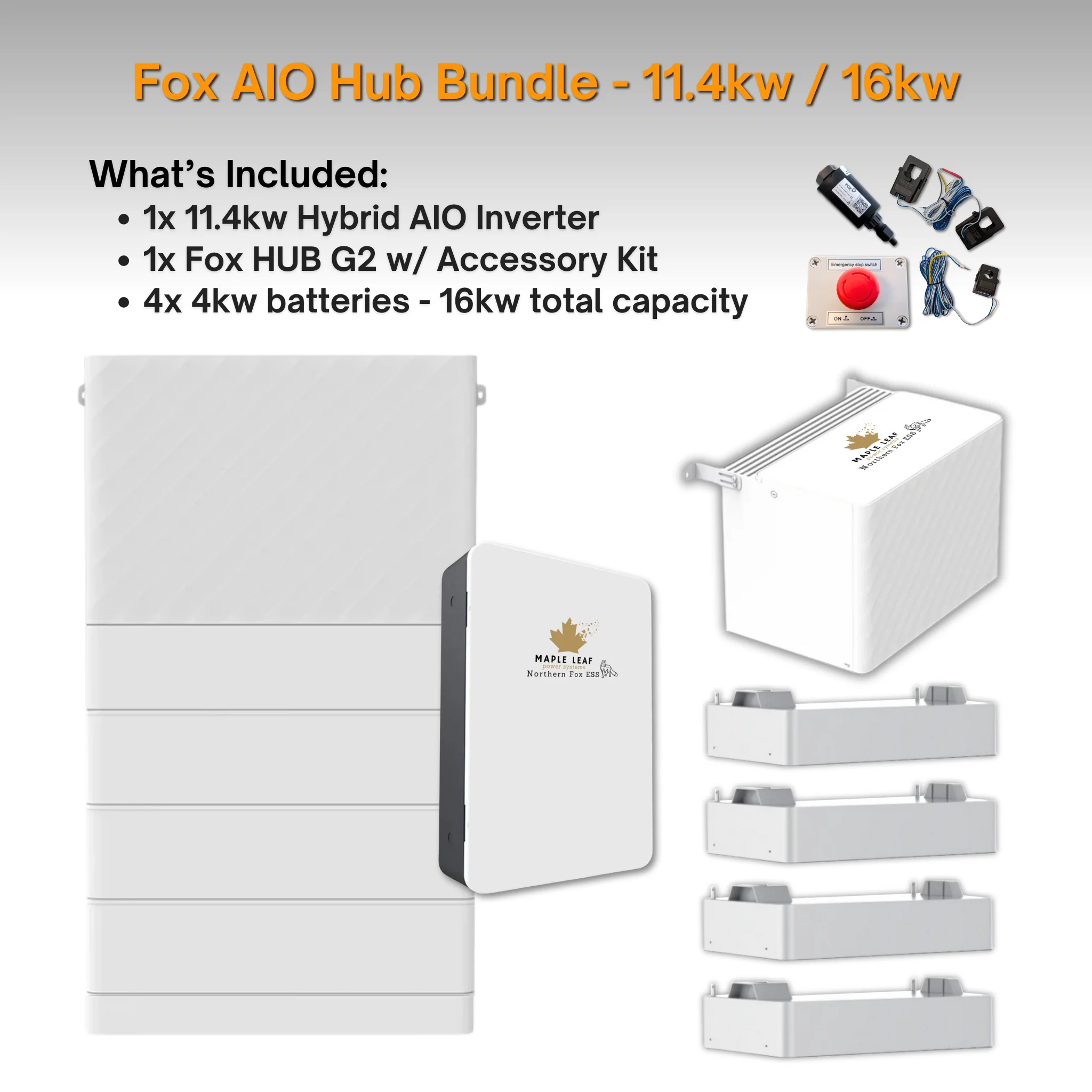 Maple Leaf Northern Fox AIO FLEX Hybrid Solar Inverter & Modular Battery Kits | 9.6kW or 11.4kW Inverter | 8kW to 28kW Expandable Energy Storage System | Optional Fox ESS Hub G2 Smart Energy Management - Image 39
