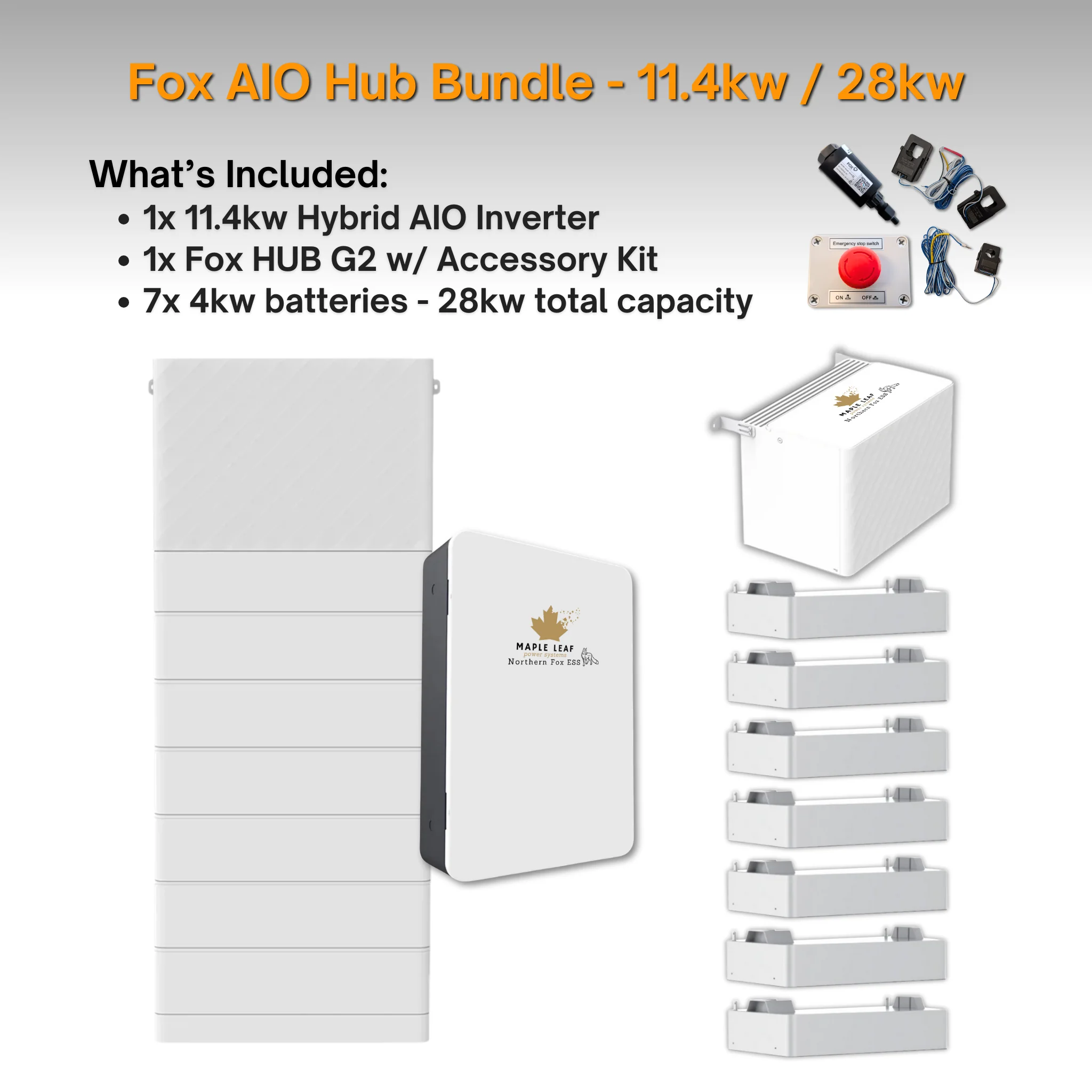Maple Leaf Northern Fox AIO FLEX Hybrid Solar Inverter & Modular Battery Kits | 9.6kW or 11.4kW Inverter | 8kW to 28kW Expandable Energy Storage System | Optional Fox ESS Hub G2 Smart Energy Management - Image 42