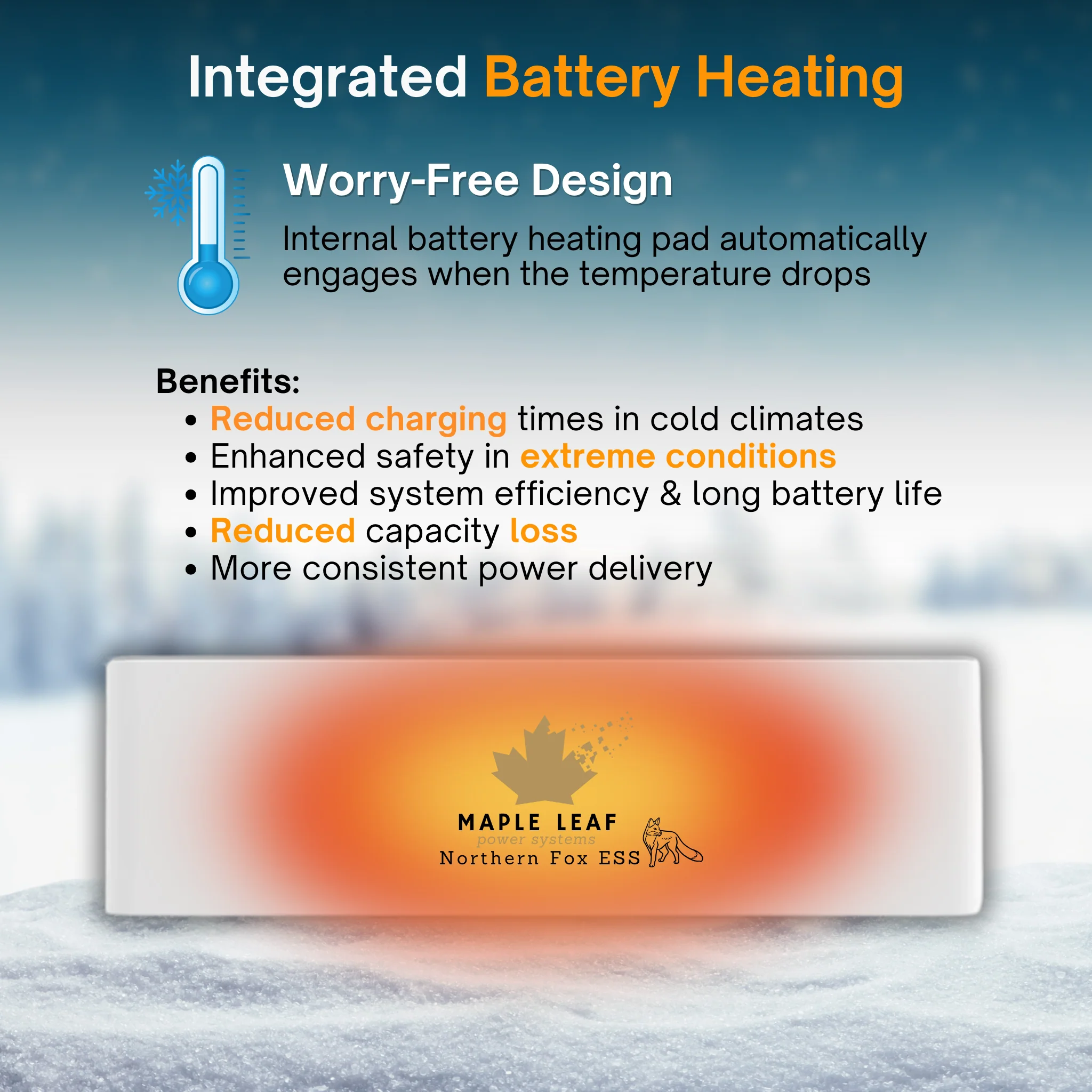Maple Leaf Northern Fox ECM4000 Master Battery Module | IP65 Outdoor Rated | 90% DoD | LiFePO4 | UL9540 Certified - Image 5