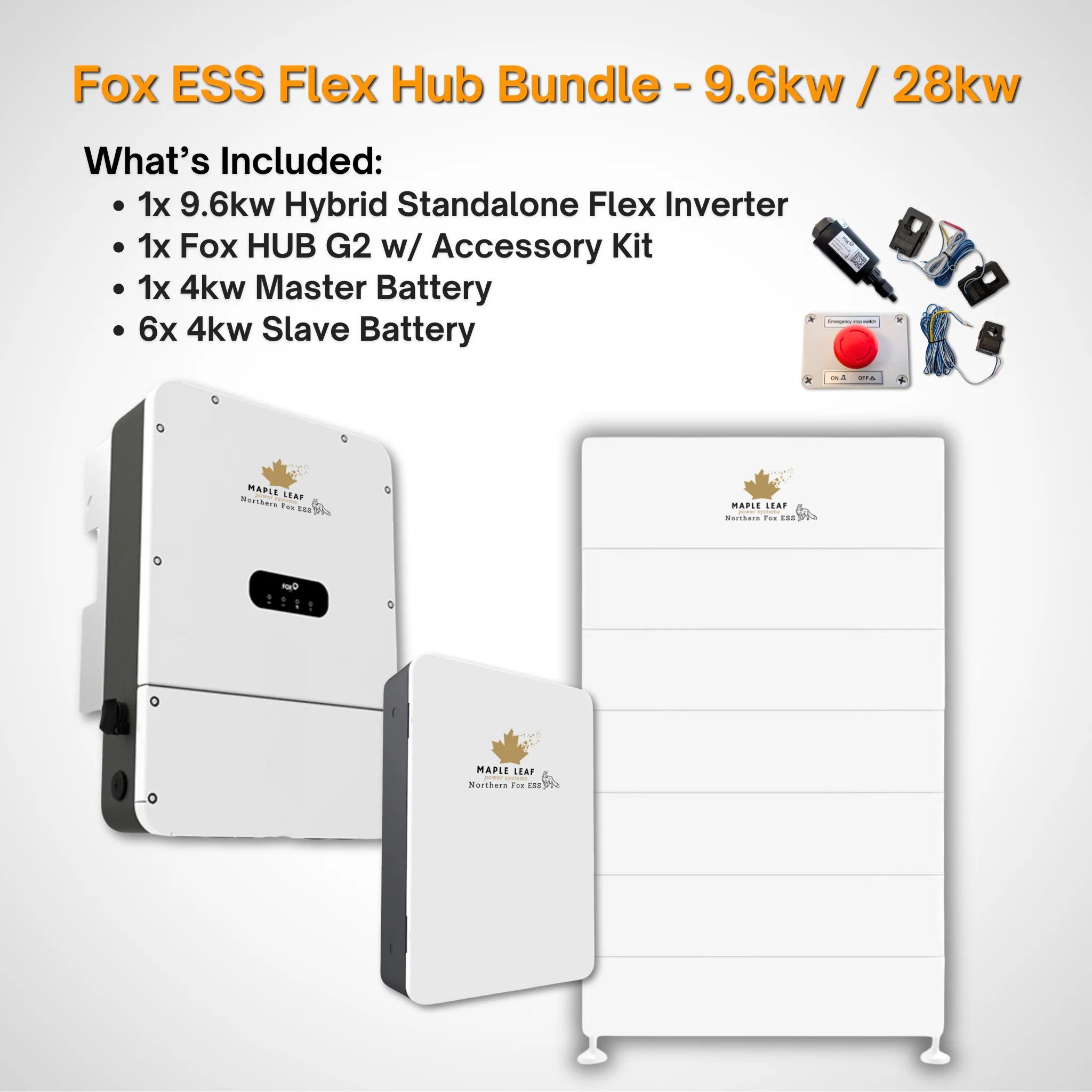 Maple Leaf Northern Fox FLEX Hybrid Solar Inverter & Modular Battery Kits | 9.6kW or 11.4kW Inverter | 8kW to 28kW Expandable Energy Storage System | Optional Fox ESS Hub G2 Smart Energy Management - Image 29