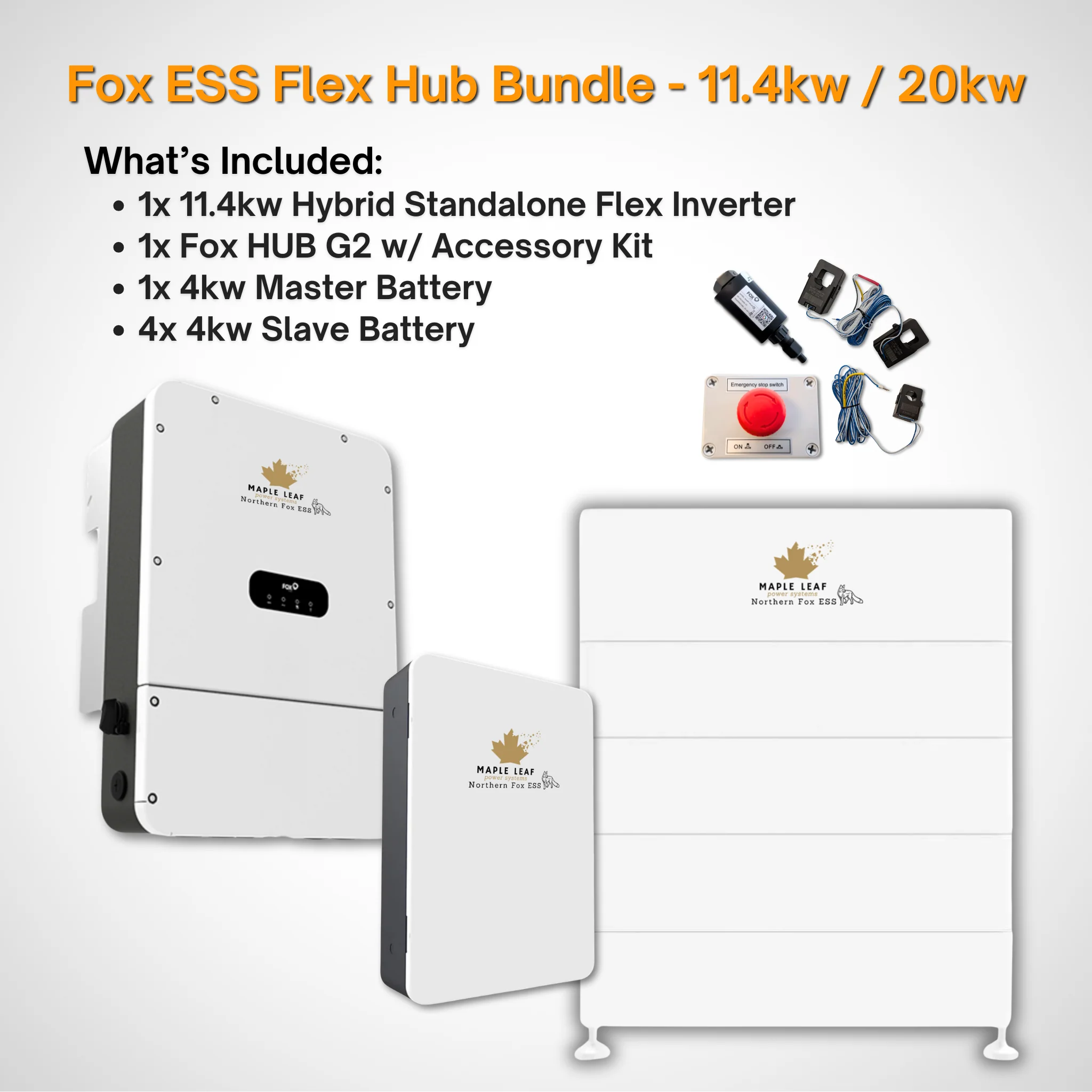 Maple Leaf Northern Fox FLEX Hybrid Solar Inverter & Modular Battery Kits | 9.6kW or 11.4kW Inverter | 8kW to 28kW Expandable Energy Storage System | Optional Fox ESS Hub G2 Smart Energy Management - Image 39