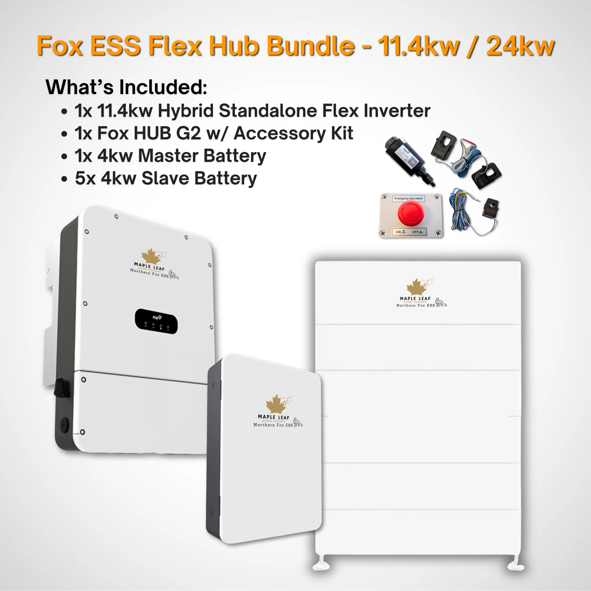 Maple Leaf Northern Fox FLEX Hybrid Solar Inverter & Modular Battery Kits | 9.6kW or 11.4kW Inverter | 8kW to 28kW Expandable Energy Storage System | Optional Fox ESS Hub G2 Smart Energy Management - Image 40