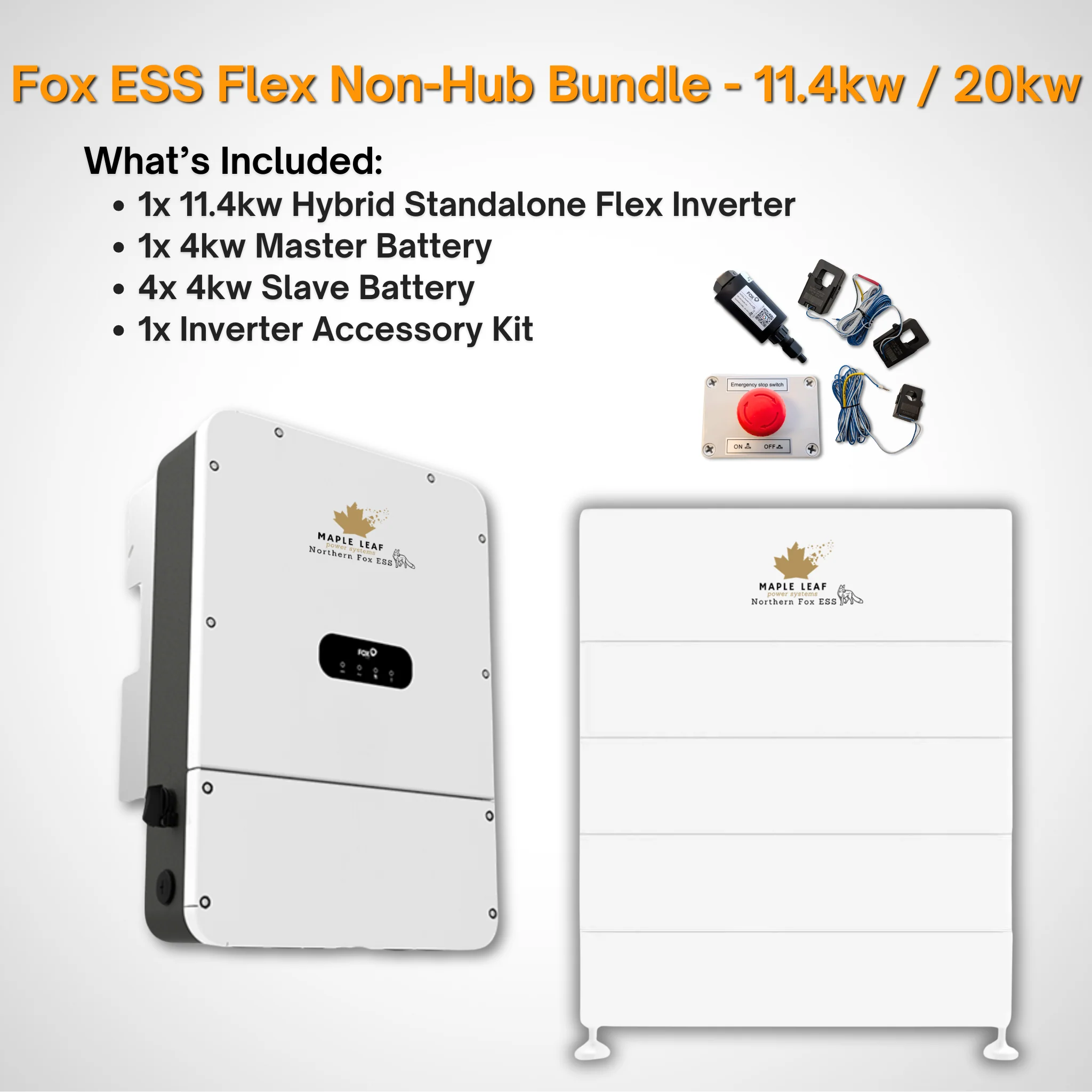 Maple Leaf Northern Fox FLEX Hybrid Solar Inverter & Modular Battery Kits | 9.6kW or 11.4kW Inverter | 8kW to 28kW Expandable Energy Storage System | Optional Fox ESS Hub G2 Smart Energy Management - Image 45