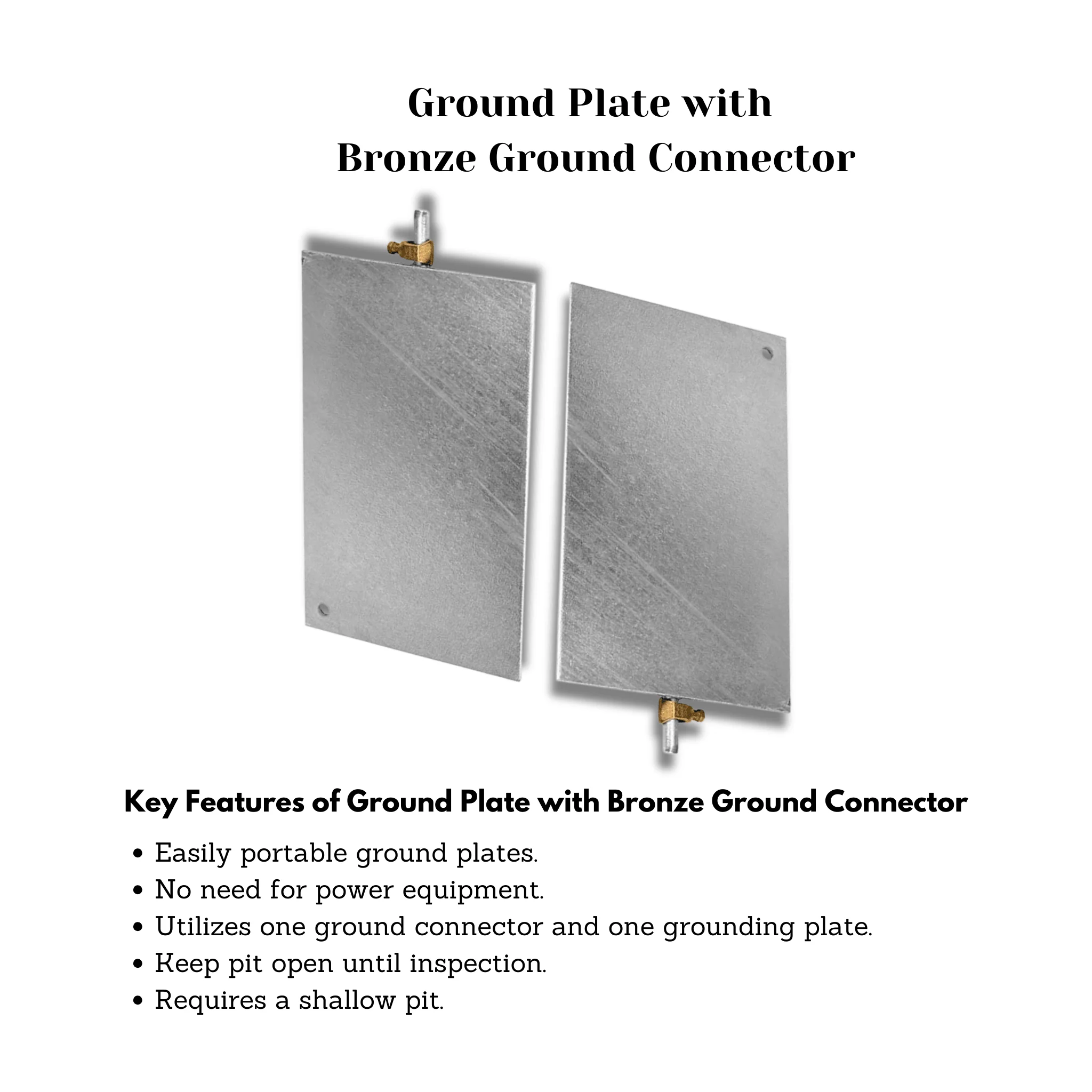 Hydel Micro-electric Ground Plate With Bronze Ground Connector | GPG1016BRB-UPC - Image 5