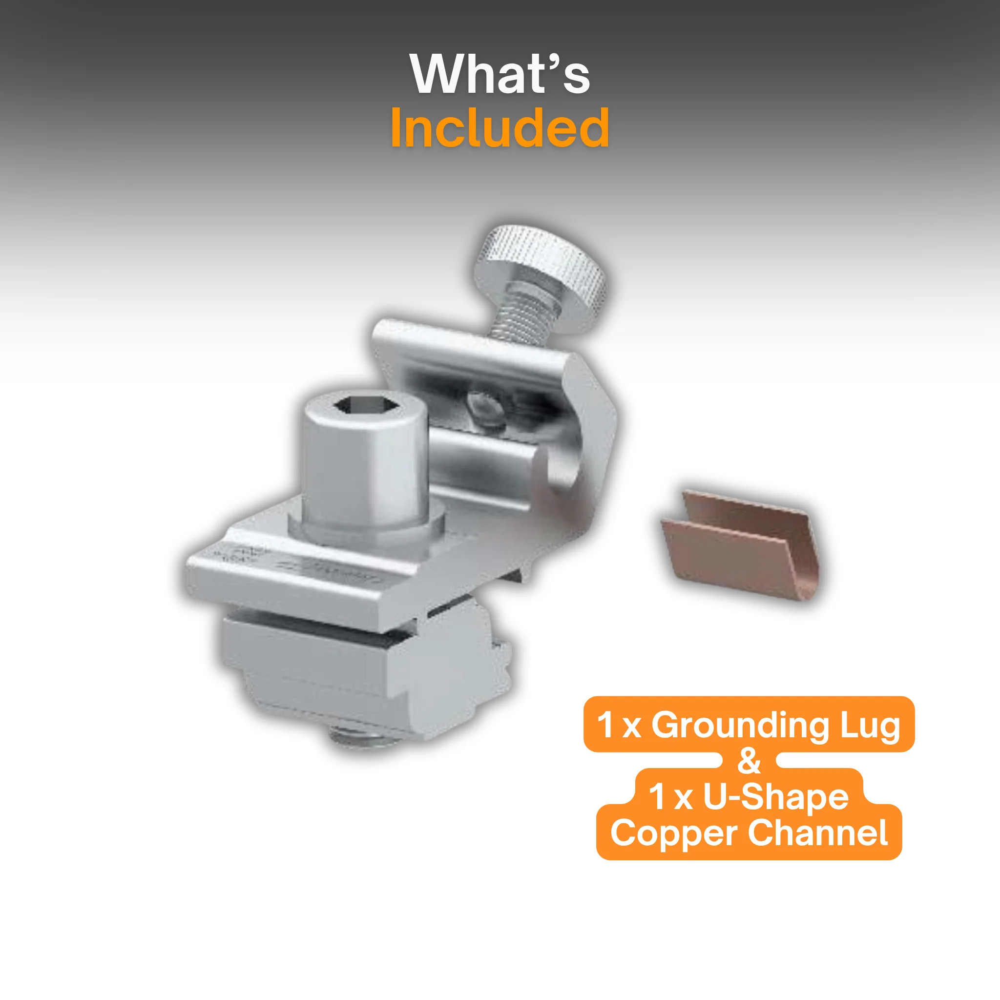 Grounding Lug with U-Shape Copper Channel | Solar Panel Grounding Connector | PV Mounting Ground Lug Kit for Solar Power, Off-Grid, Residential & Commercial Systems | ETL Listed - Image 6