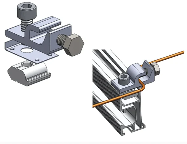 Maple Leaf Grounding Lug For Fast Install Rail - Image 5