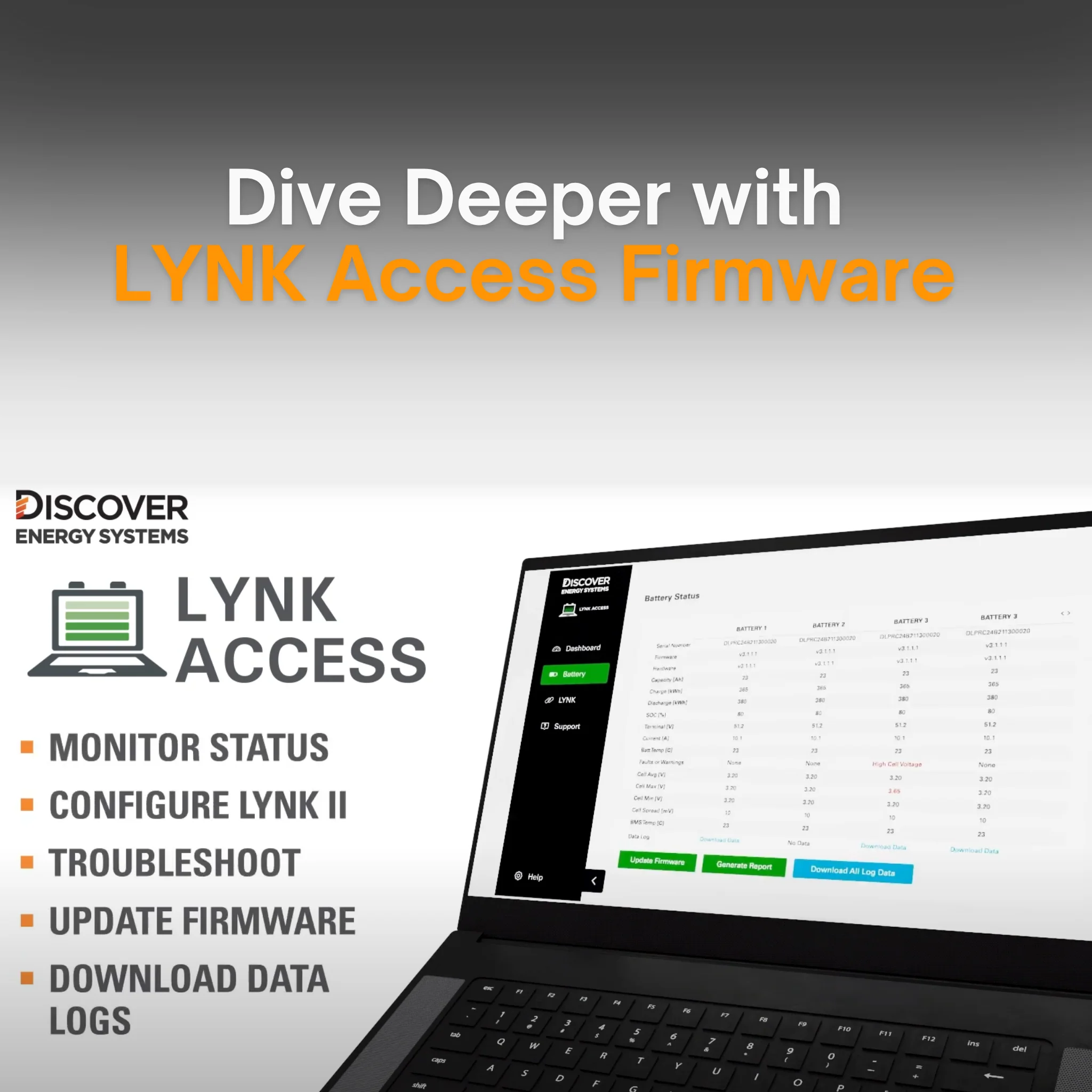LYNK II Communication Gateway for LiFePO₄ & Discover AES Batteries – Real-Time Battery Monitoring, Faster Charging Solar Gateway, Remote SOC Monitoring, Off-Grid Inverter Charger Integration, Solar System Optimization & Data Logging - Image 4