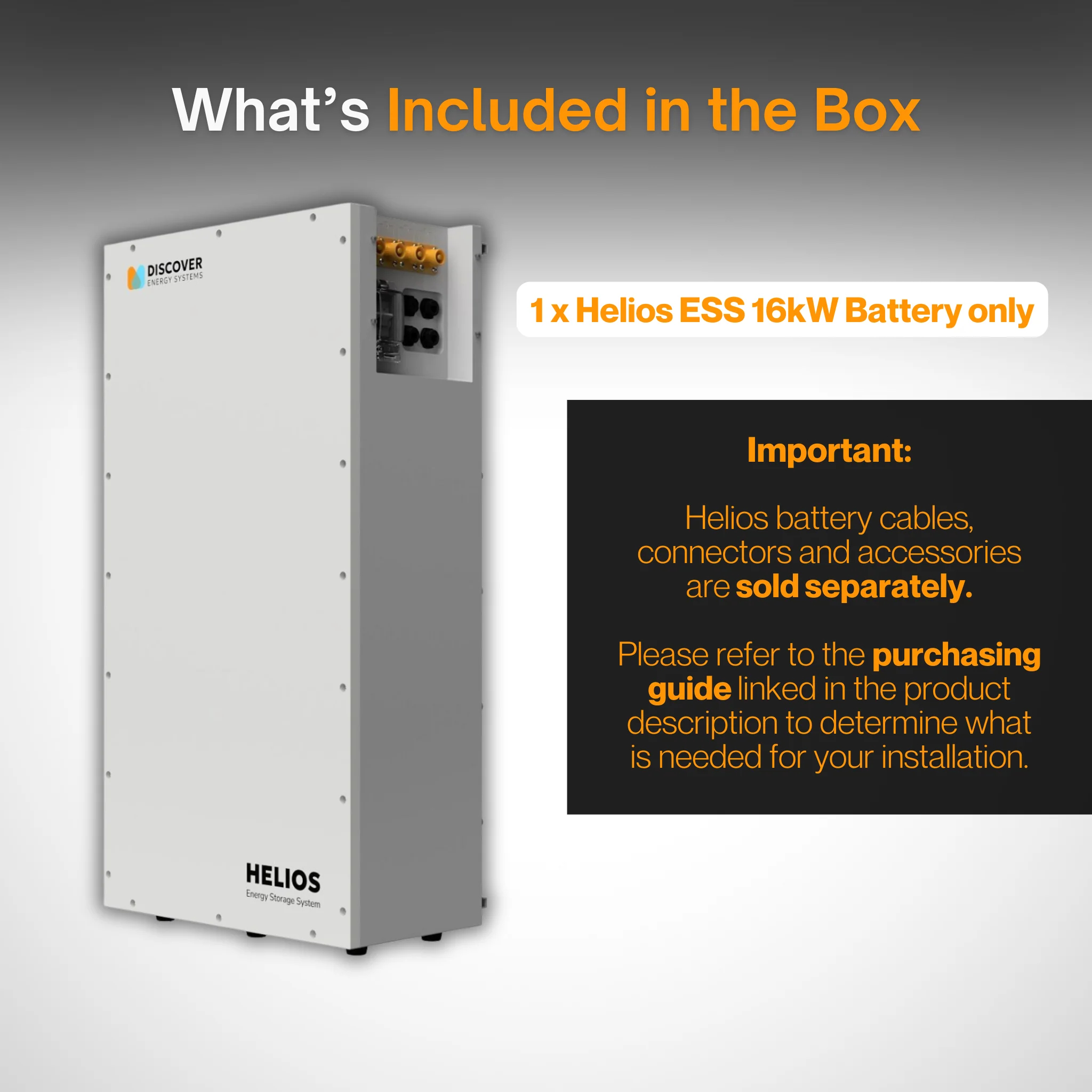 HELIOS ESS 16kWh LiFePO4 Off-Grid Lithium Battery for Cabins, Campers, RVs & Marine | 48V IP65 Outdoor Energy Storage System | Whole Home Backup, Emergency Power, Microgrid & Hybrid Inverter Use | Scalable Residential & Commercial Solar Battery Solution - Image 3