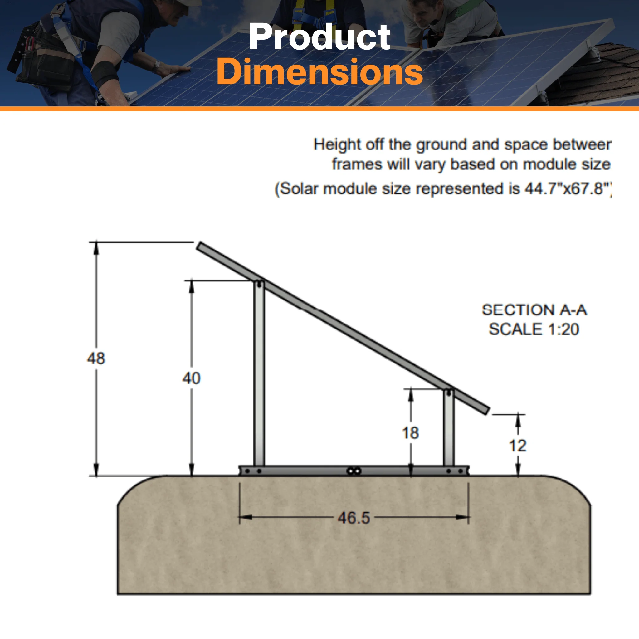 IntegraRack IR-30 BallastRack Solar Rack Frame - Fast Installation | 30° Fixed Angle| 6061-T6 Aluminum | UL 2703  Certified - Image 4