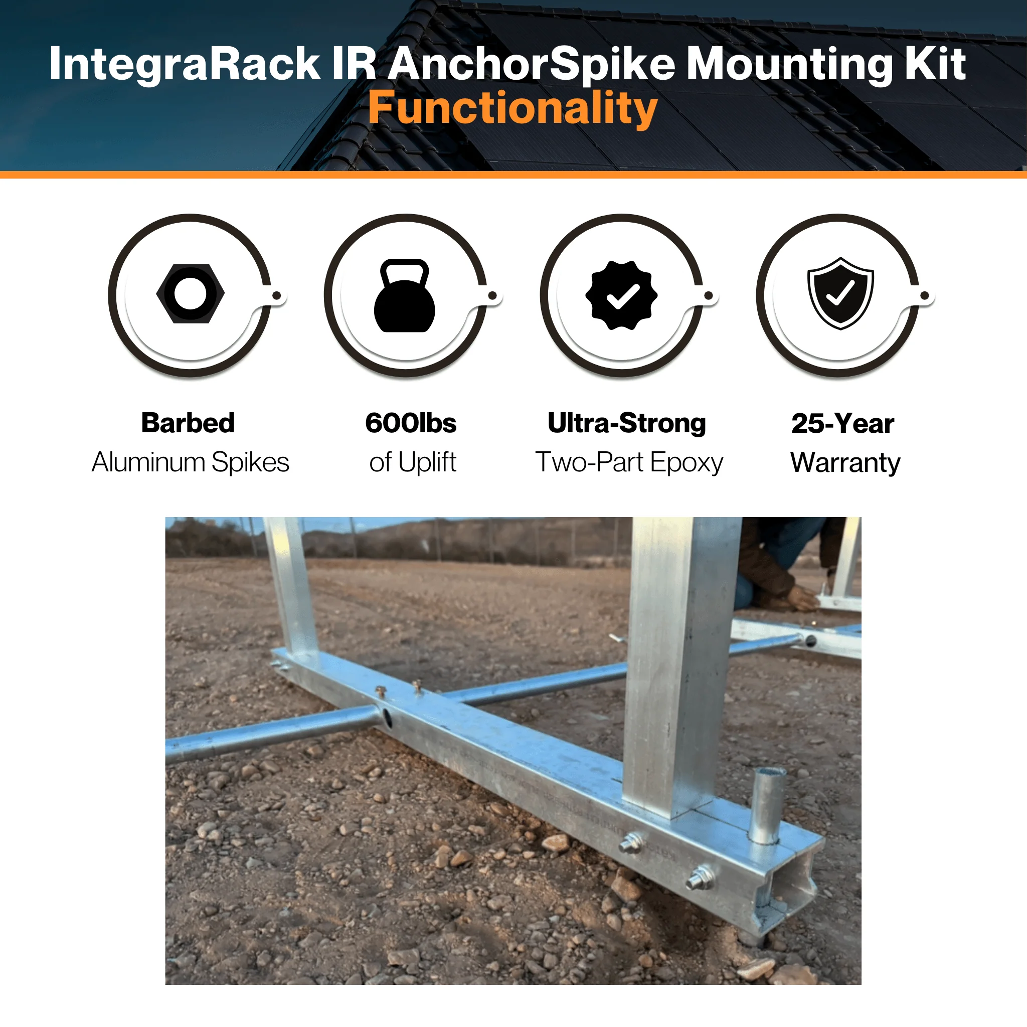 IntegraRack IR AnchorSpike™ Mounting Kit (22 Pack) - Innovative Barbed Aluminum Spikes | W/ Ultra-Strong Two-Part Epoxy - Image 3