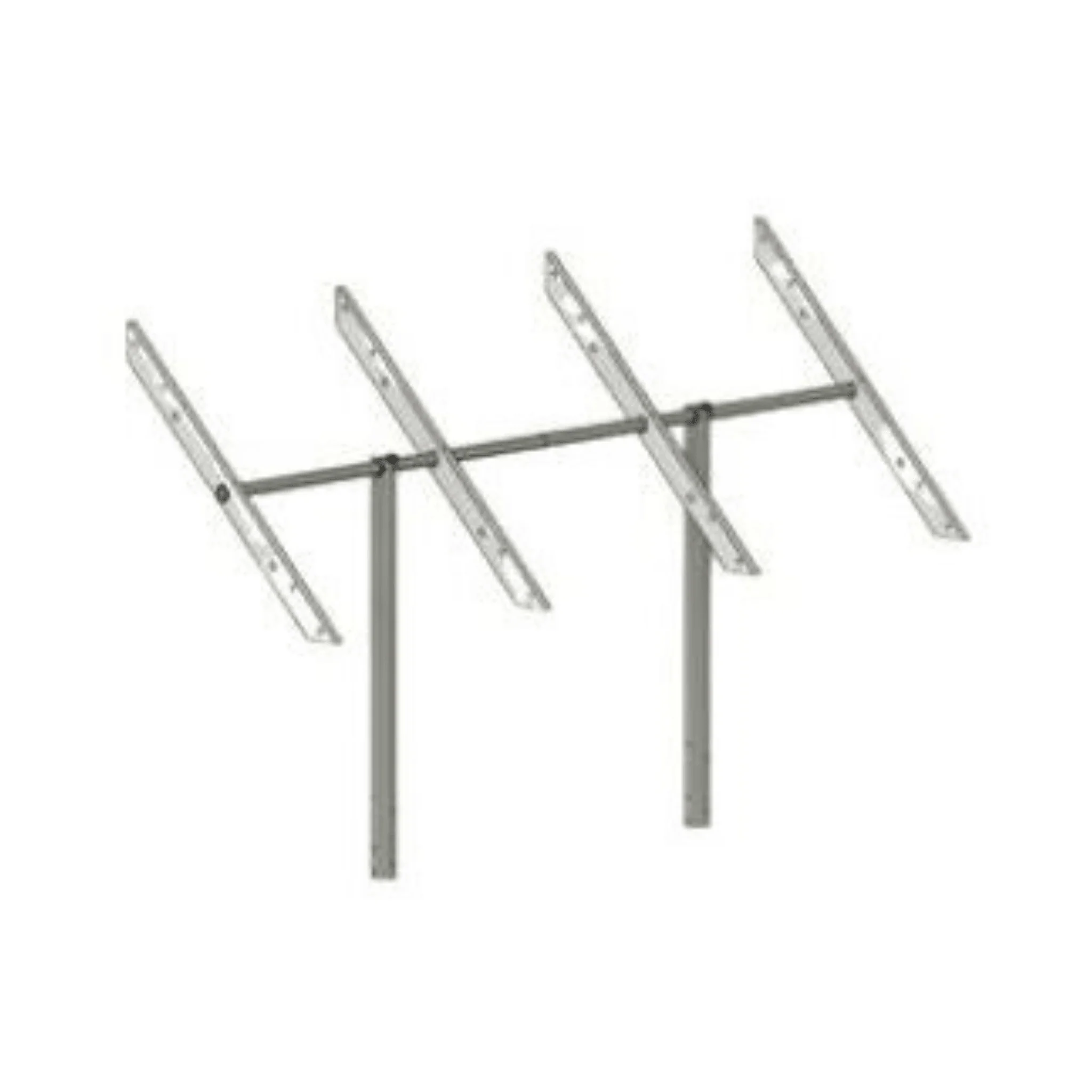 IntegraRack IR-G3 Three Solar Modules Adjustable Racking System - Twin Pole Ground Mount Frame | 6061-T6  Aluminum | 150mph Wind Load | 0°-45° Angle Adjustment | UL 2703 & Bonding Certified