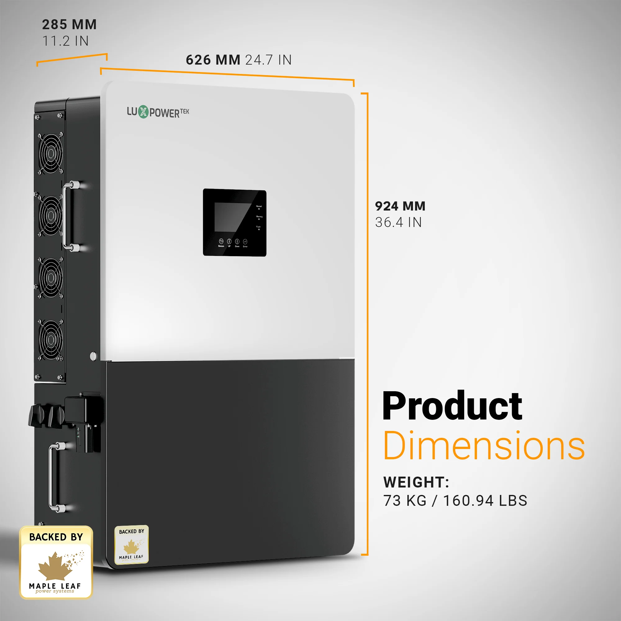 Luxpower GEN-HB-US 25K Hybrid Solar Inverter | 25kW Whole-House Backup Solar Power Inverter | 120/240V Split-Phase | 200A Output | 6 MPPT / 48kW PV Input | High-Voltage Battery Ready | Parallel Up to 6 Units | IP65 Outdoor Rated - Image 6