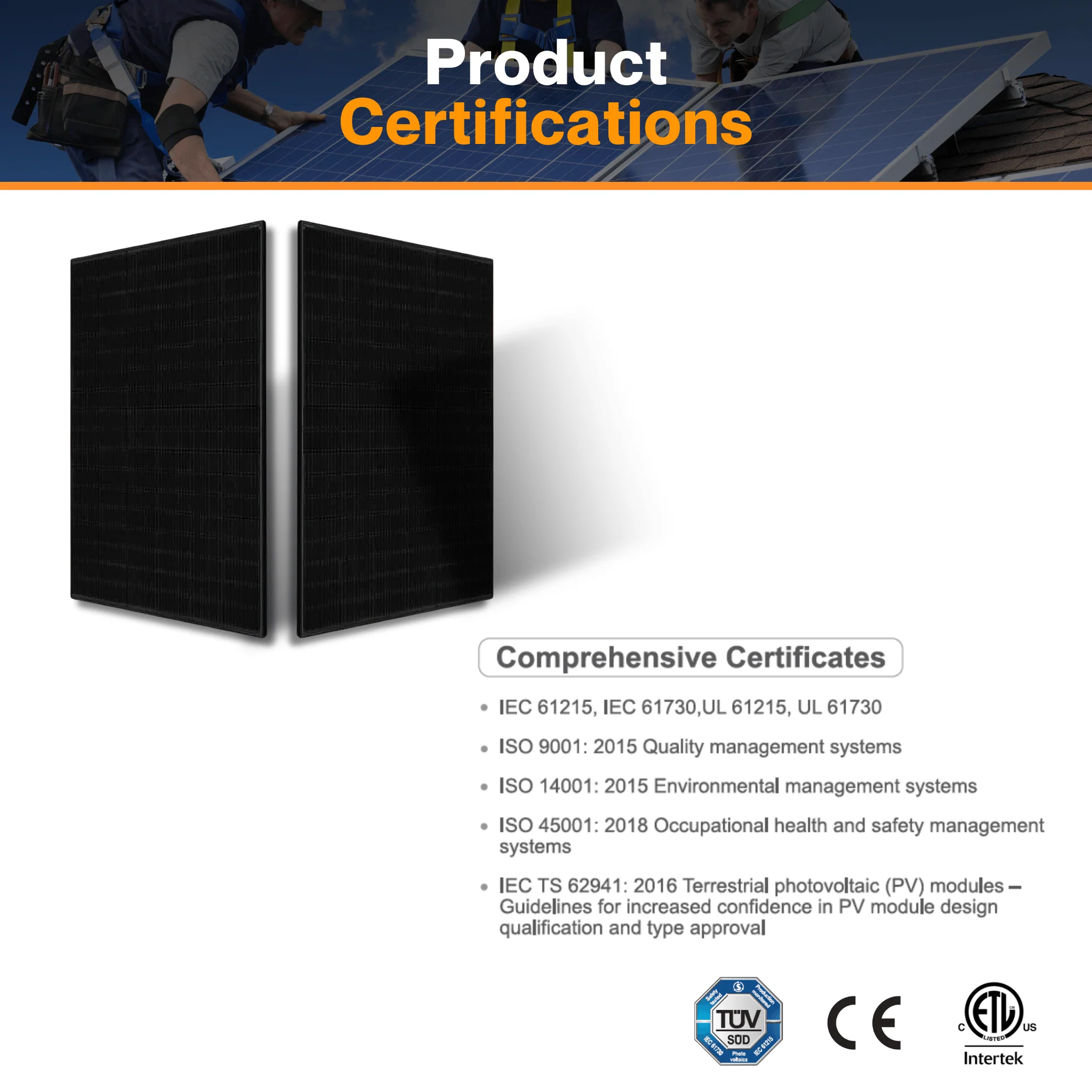 JA Solar 405W Monofacial Solar Panel - W/ 108 Split Cell | Deep Blue 3.0 Light | Half Cell Black Module | IP68 MC4 Connectors - Image 3