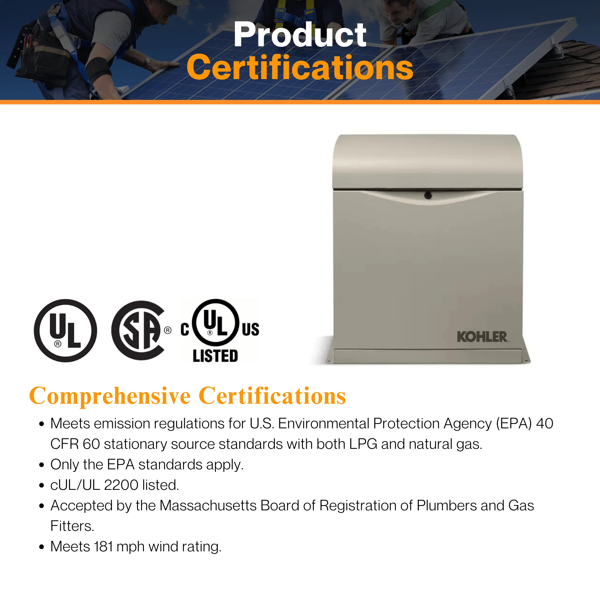 Kohler 10 KW Generator - W/ Steel Enclosure | EPA Certified Fuel System | Critical Silencer | RDC2 Controller | CSA, cUL, and UL 2200 Certified - Image 4