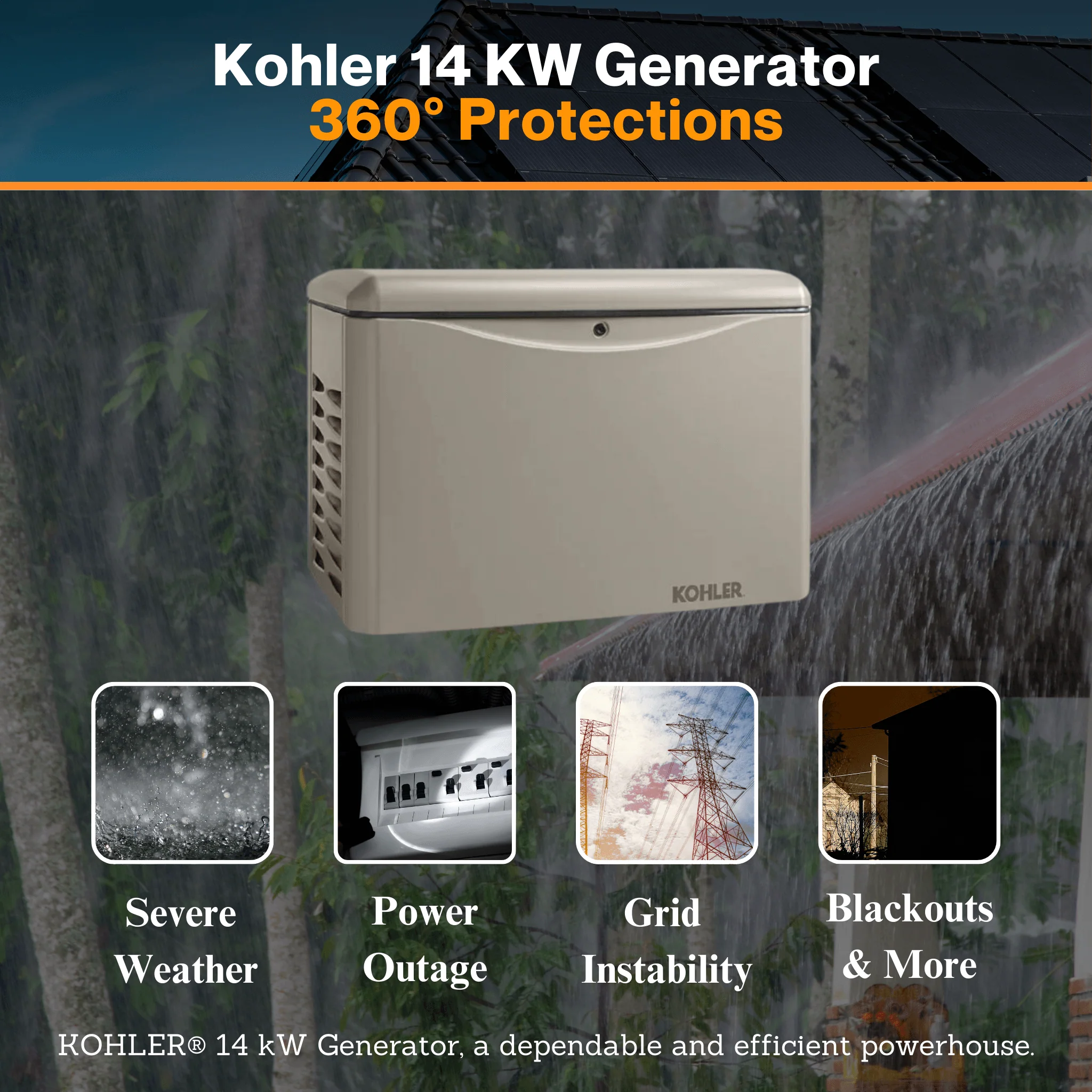 Kohler 14 KW Generator - W/ Aluminum Enclosure | EPA Certified Fuel System | Critical Silencer | RDC2 Generator Set / ATS Controller | CSA, cUL, and UL 2200 Certified - Image 7