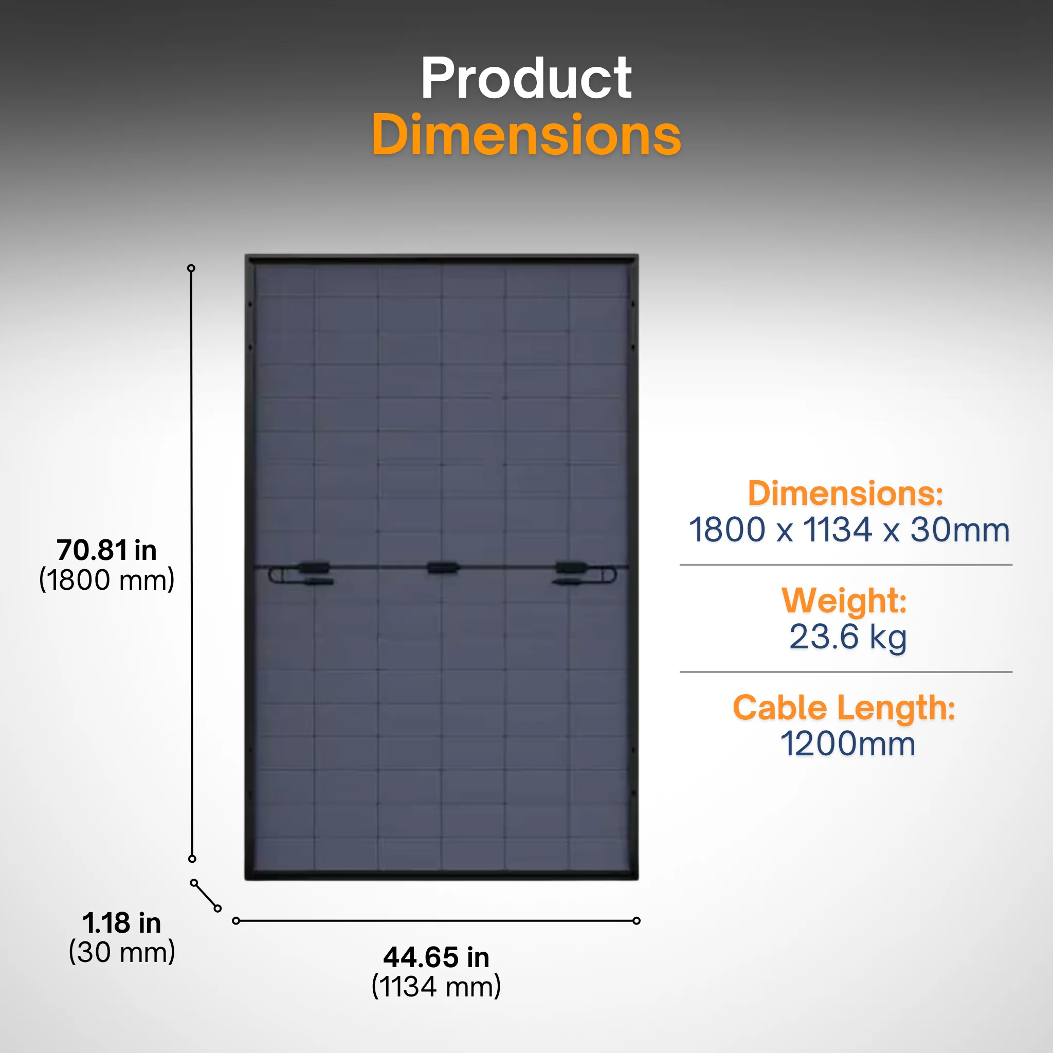 LONGi 445W Bifacial Solar Panel | LR7-54HGBB-445M | TOPCon, Dual Glass | 1200mm Cables | Pallet of 36 - Image 4