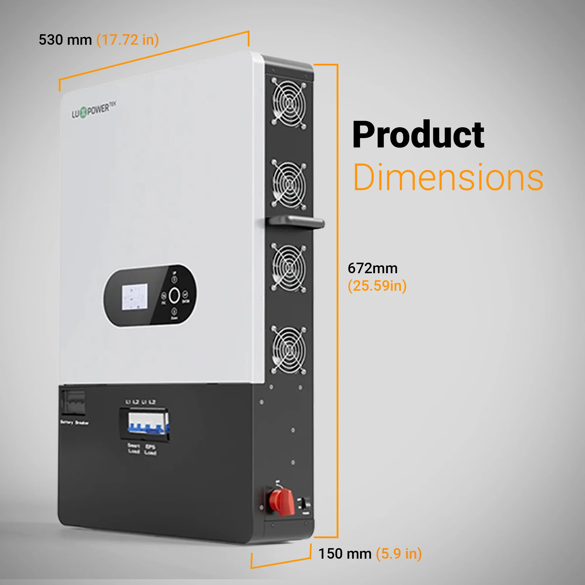 Luxpower SNA-US-12K Kit – 550W+ Tier-1 Class Bifacial Solar Panel | 48V 14.34kWh Moose Battery | Solar Power Kits for Home, Cabin & Off-Grid - Image 14