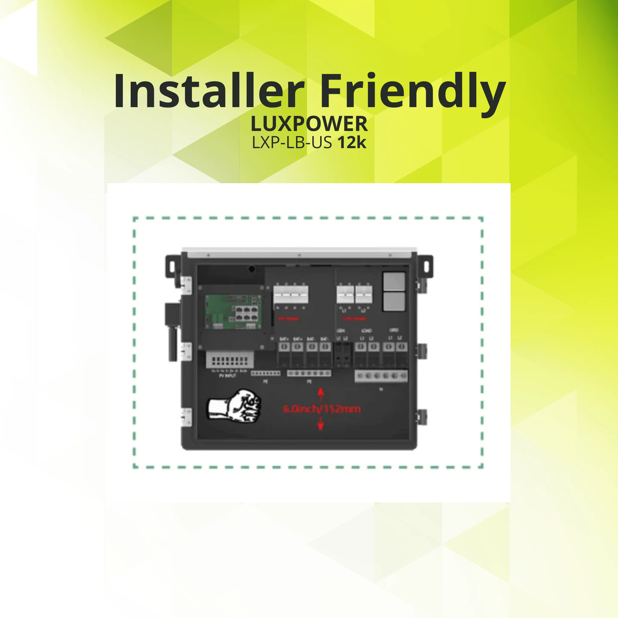 Luxpower LXP-LB-US (18KPV) 12k Hybrid Solar Inverter - 18000W PV Input | 12000W Output | 48V 120/240V Split Phase | UL & CSA Approved - Image 11
