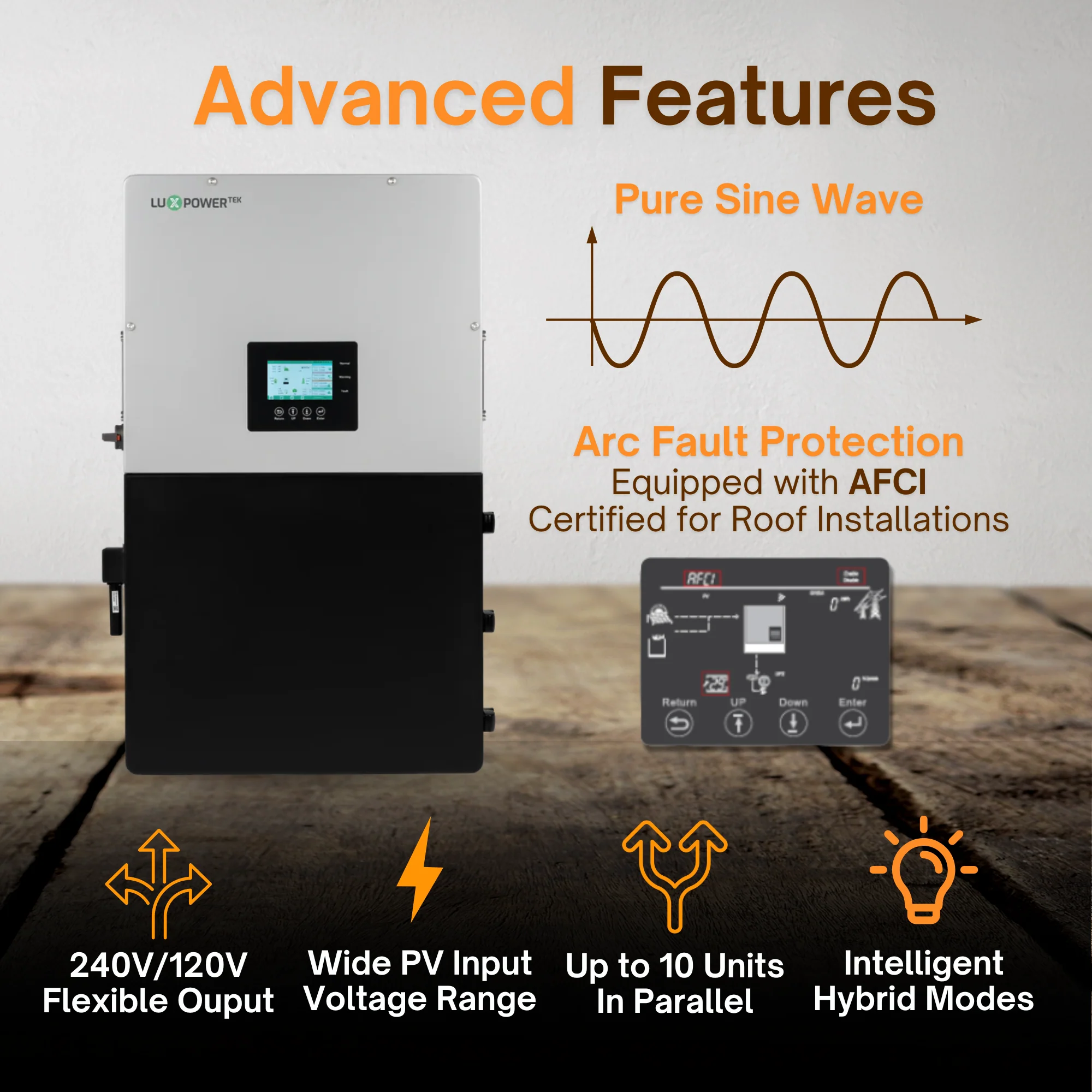 Luxpower LXP-LB-US (18KPV) 12k Hybrid Solar Inverter - 18000W PV Input | 12000W Output | 48V 120/240V Split Phase | UL & CSA Approved - Image 6