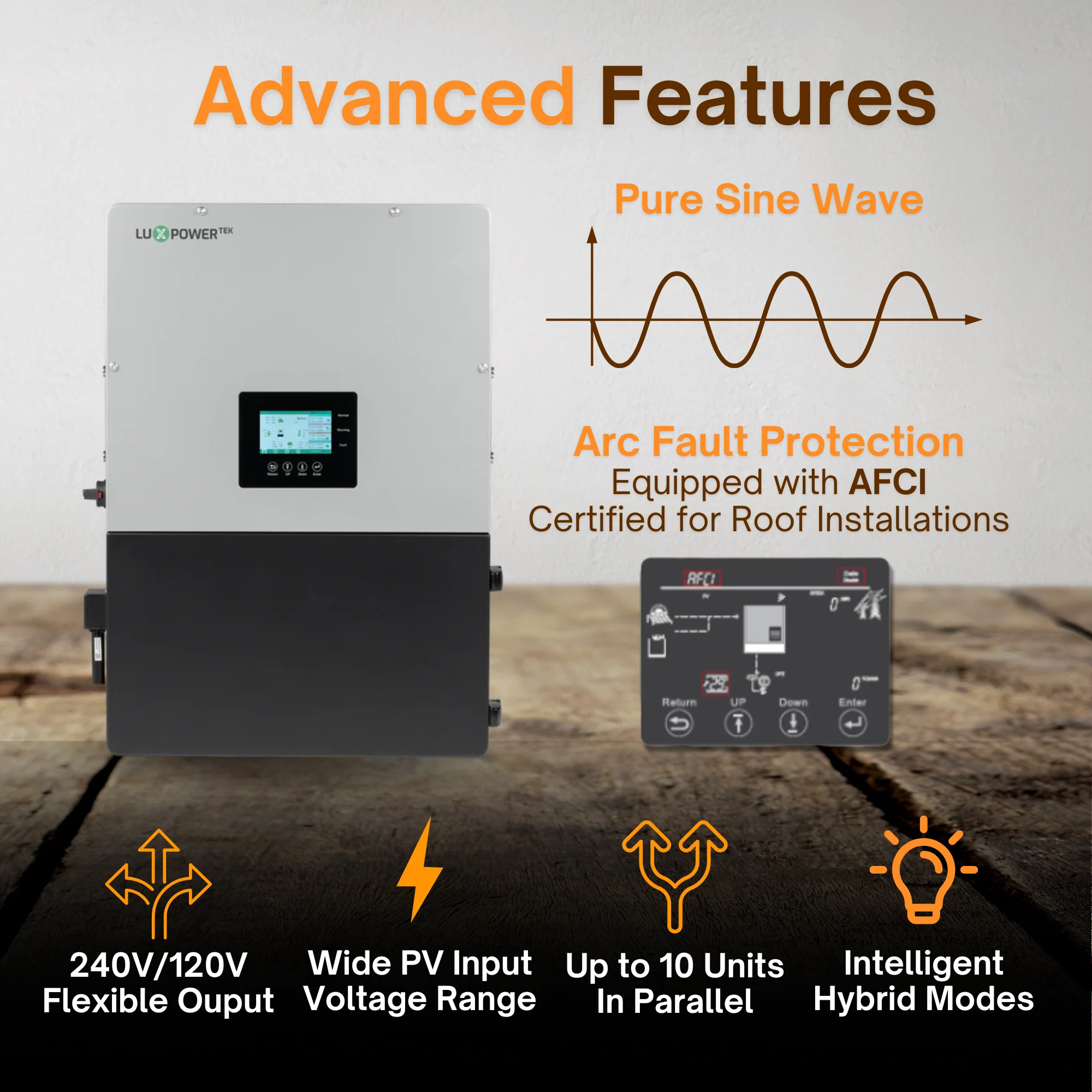 Luxpower LXP-LB-US 10k Hybrid Solar Inverter - 48V 120/240V Split Phase | UL, CEC & CSA Approved - Image 4