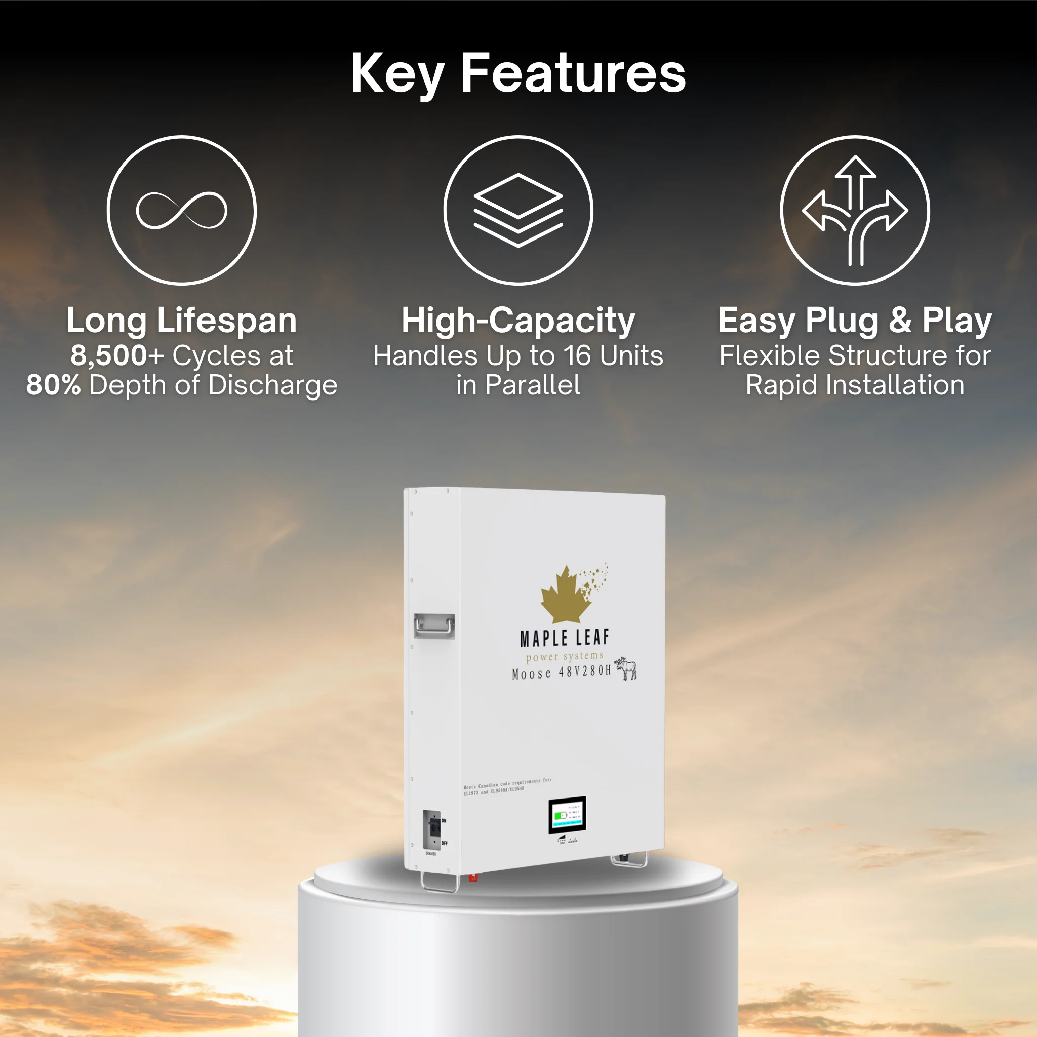 Luxpower LXP6K 6kW Inverter and Maple Leaf Moose Battery Bundles | 48V 280Ah LiFePO4 Battery and Hybrid Inverter Kits | UL9540 Certified | Wall or Floor Mount Options - Image 15